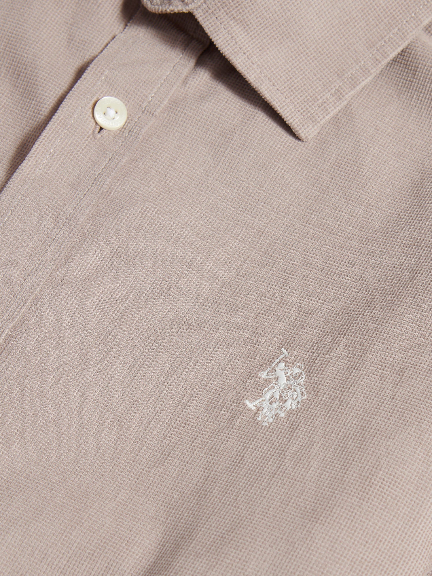 Mens Textured Corduroy Shirt in Atmosphere - Image 7