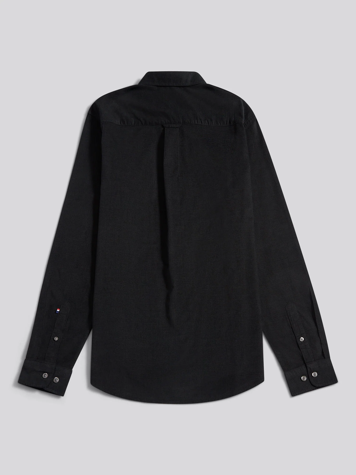 Mens Textured Corduroy Shirt in Black - Image 6