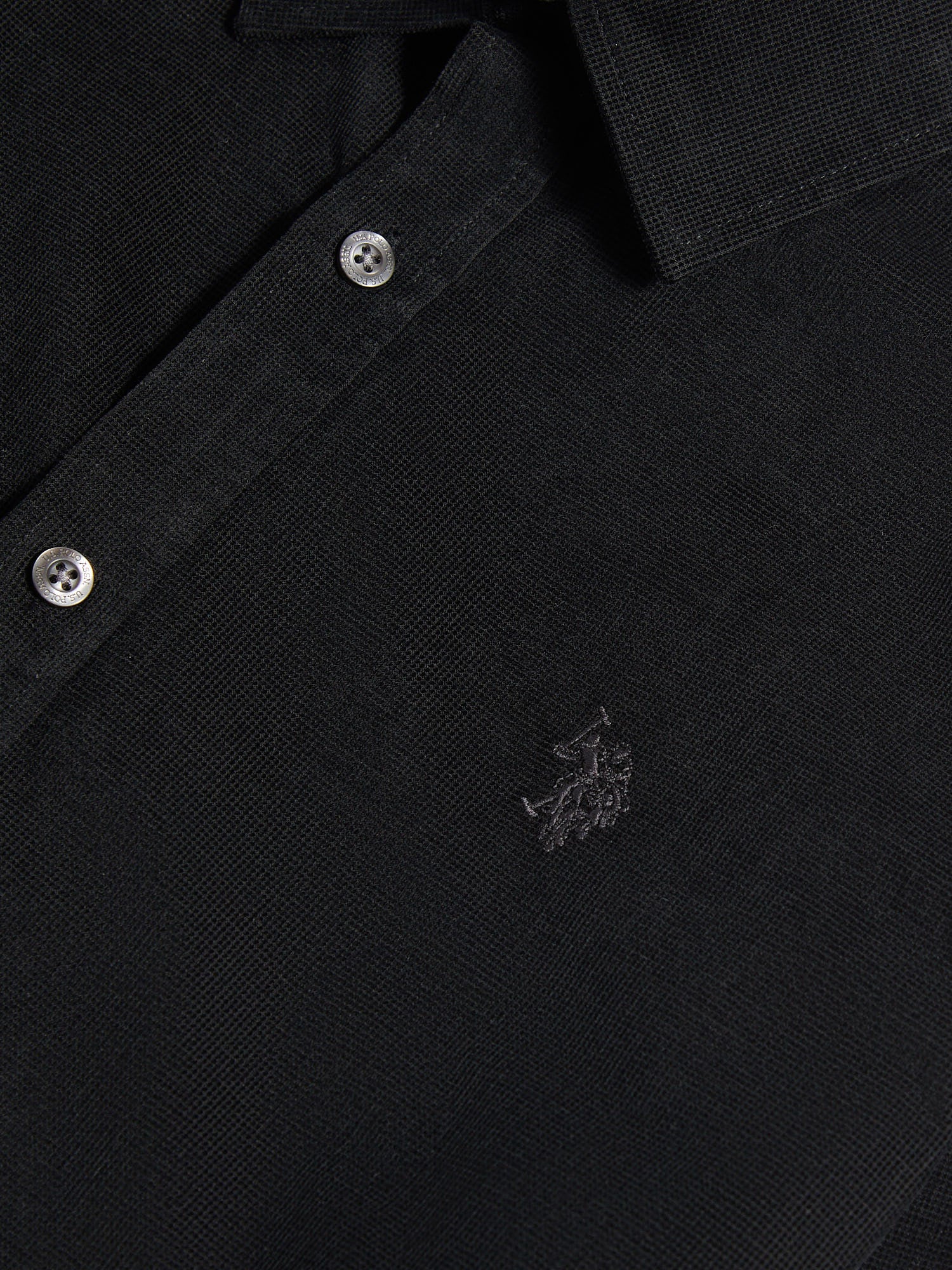 Mens Textured Corduroy Shirt in Black - Image 7