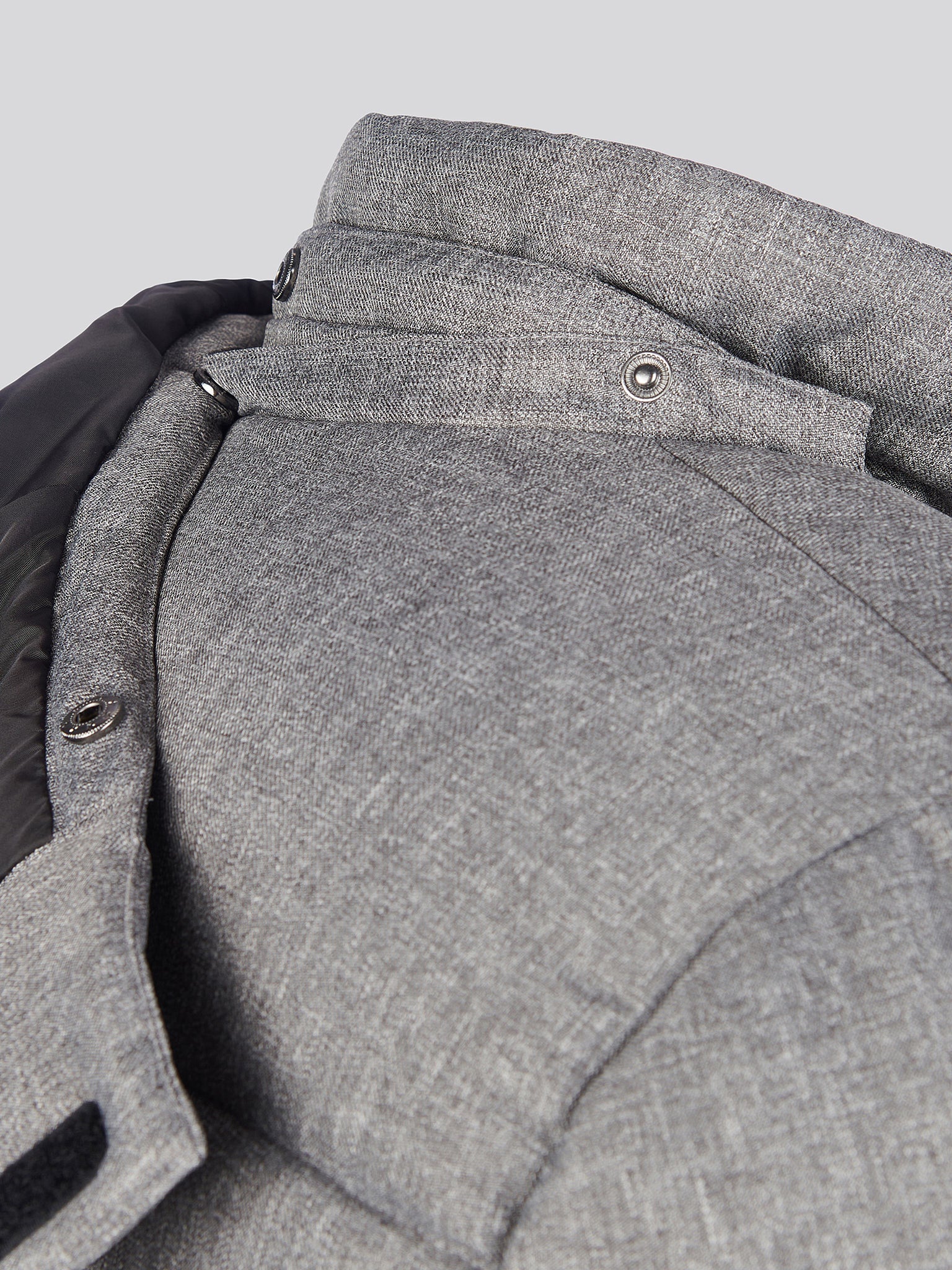 Mens Textured Winter Puffer Jacket in Charcoal - Image 13