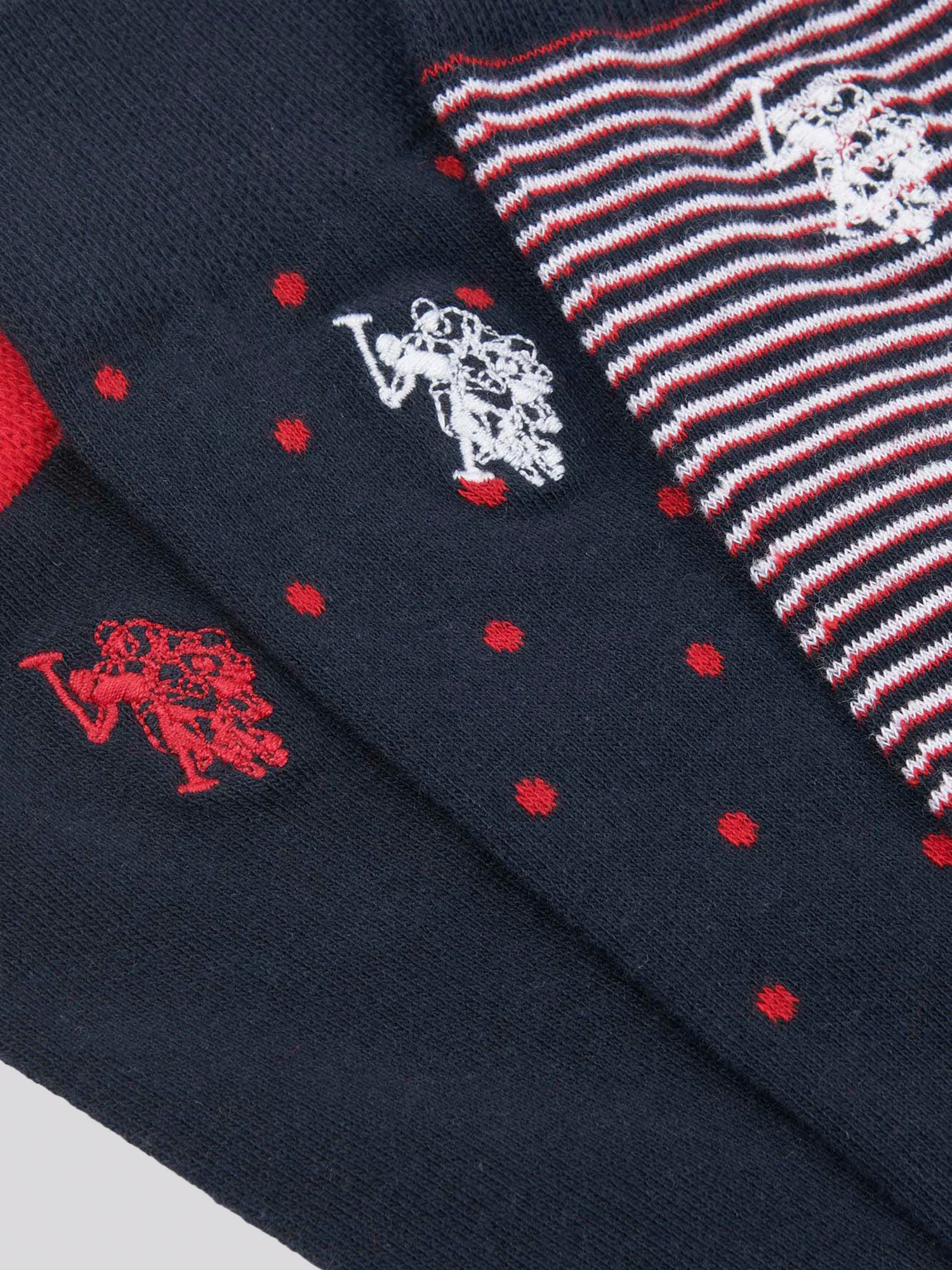 Mens Three Pack Branded Smart Socks in Dark Sapphire Navy - Image 3