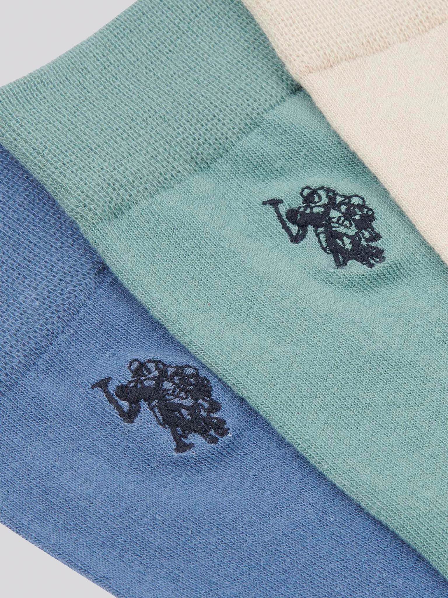 Mens Three Pack Smart Socks in French Oak - Image 3