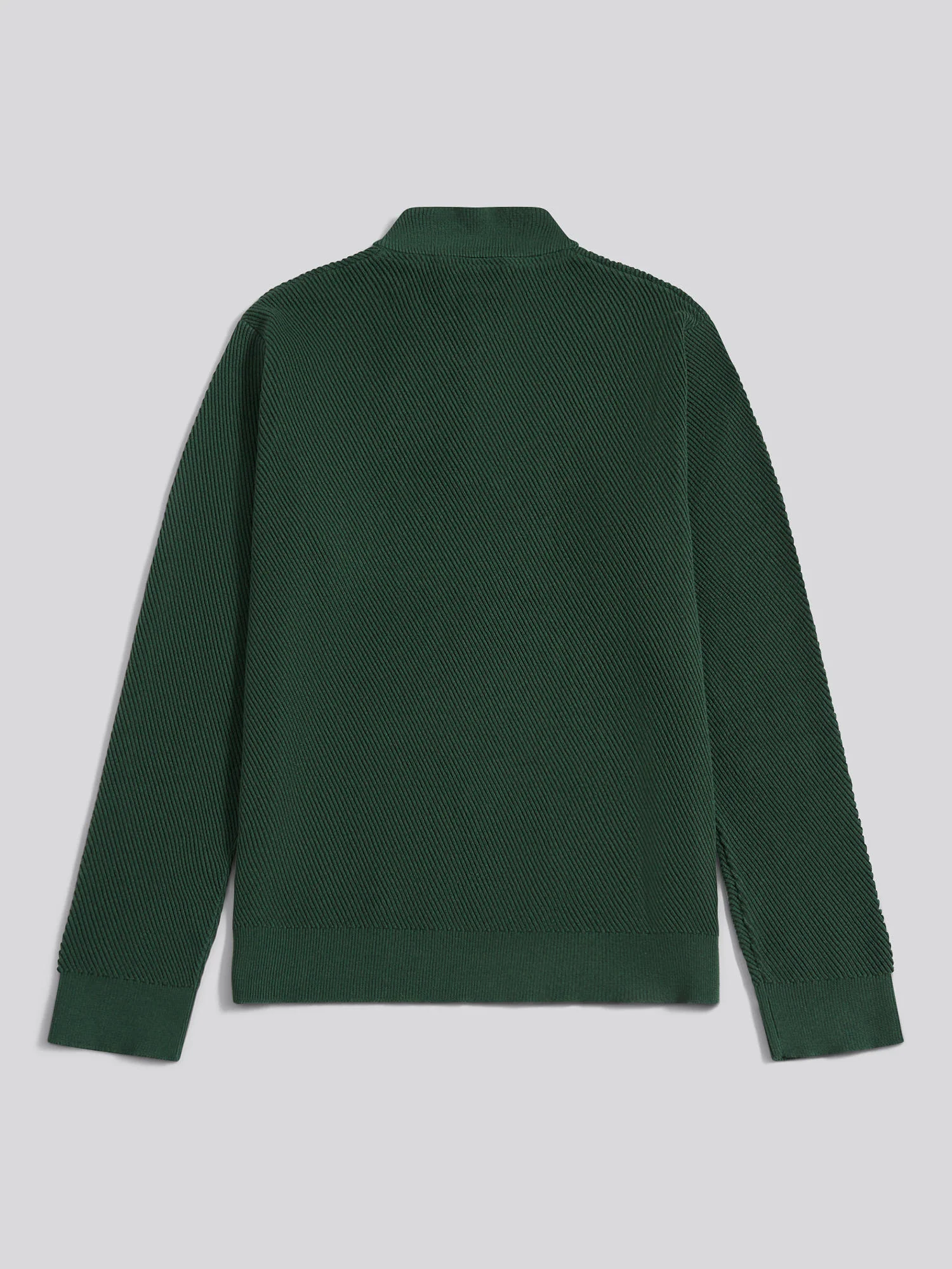 Mens Twill Texture Knit Funnel in Pineneedle - Image 7