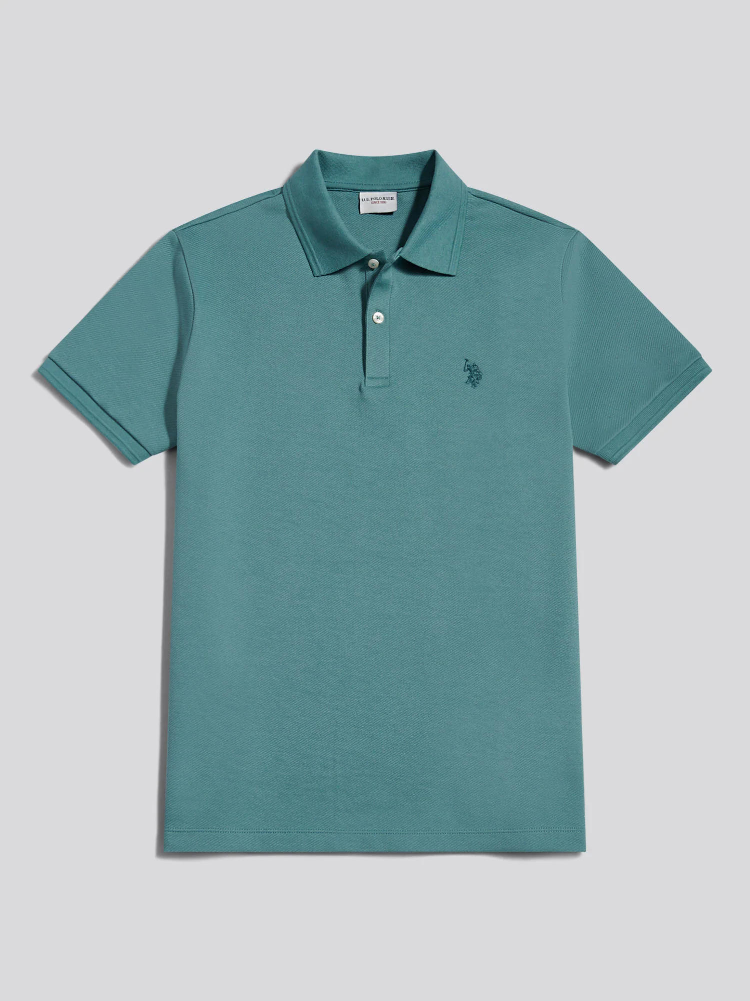 Mens Twill Texture Polo Shirt Arctic - Image 5
