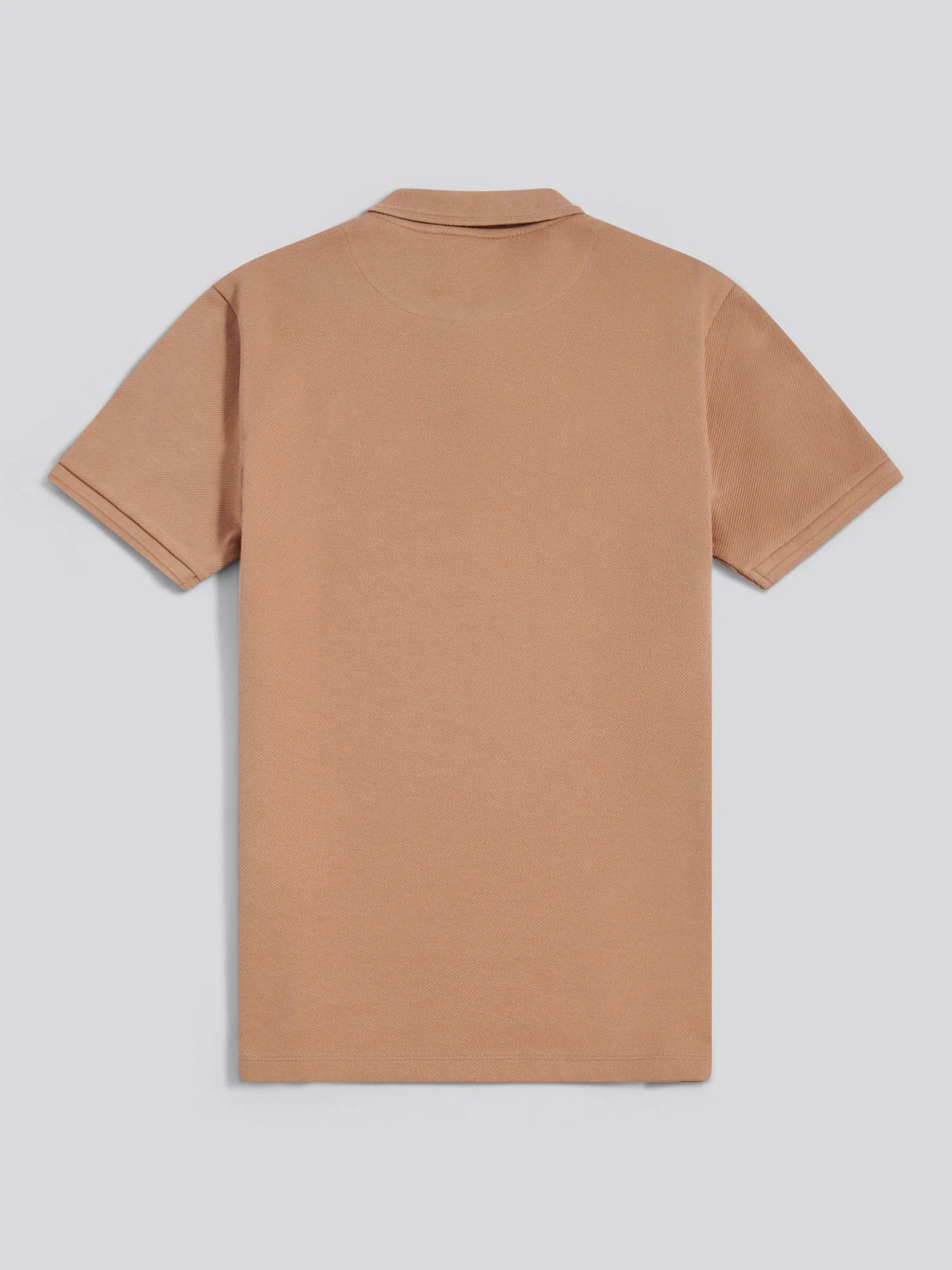 Mens Twill Texture Polo Shirt Burro - Image 6