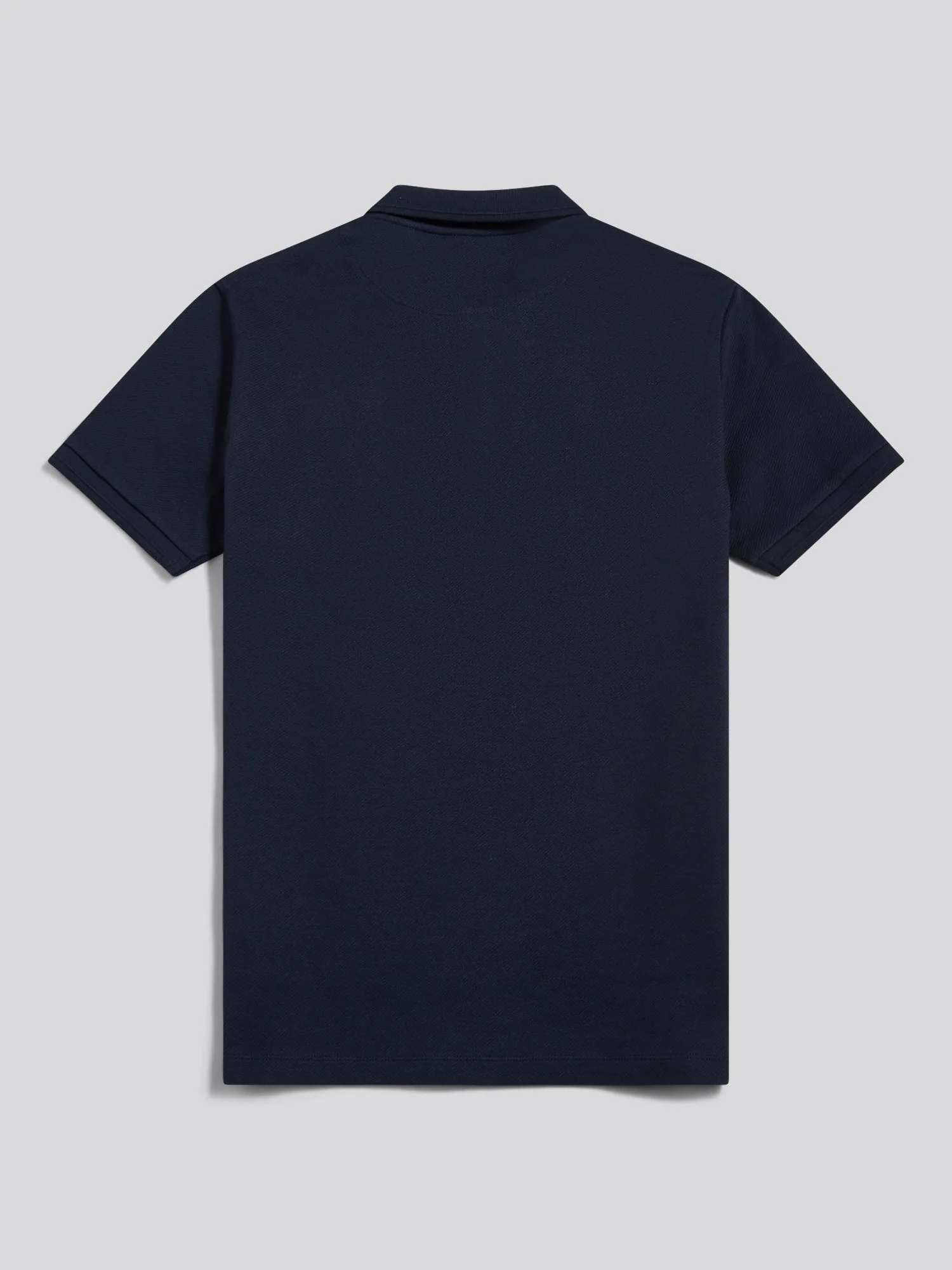 Mens Twill Texture Polo Shirt Dark Sapphire Navy - Image 6