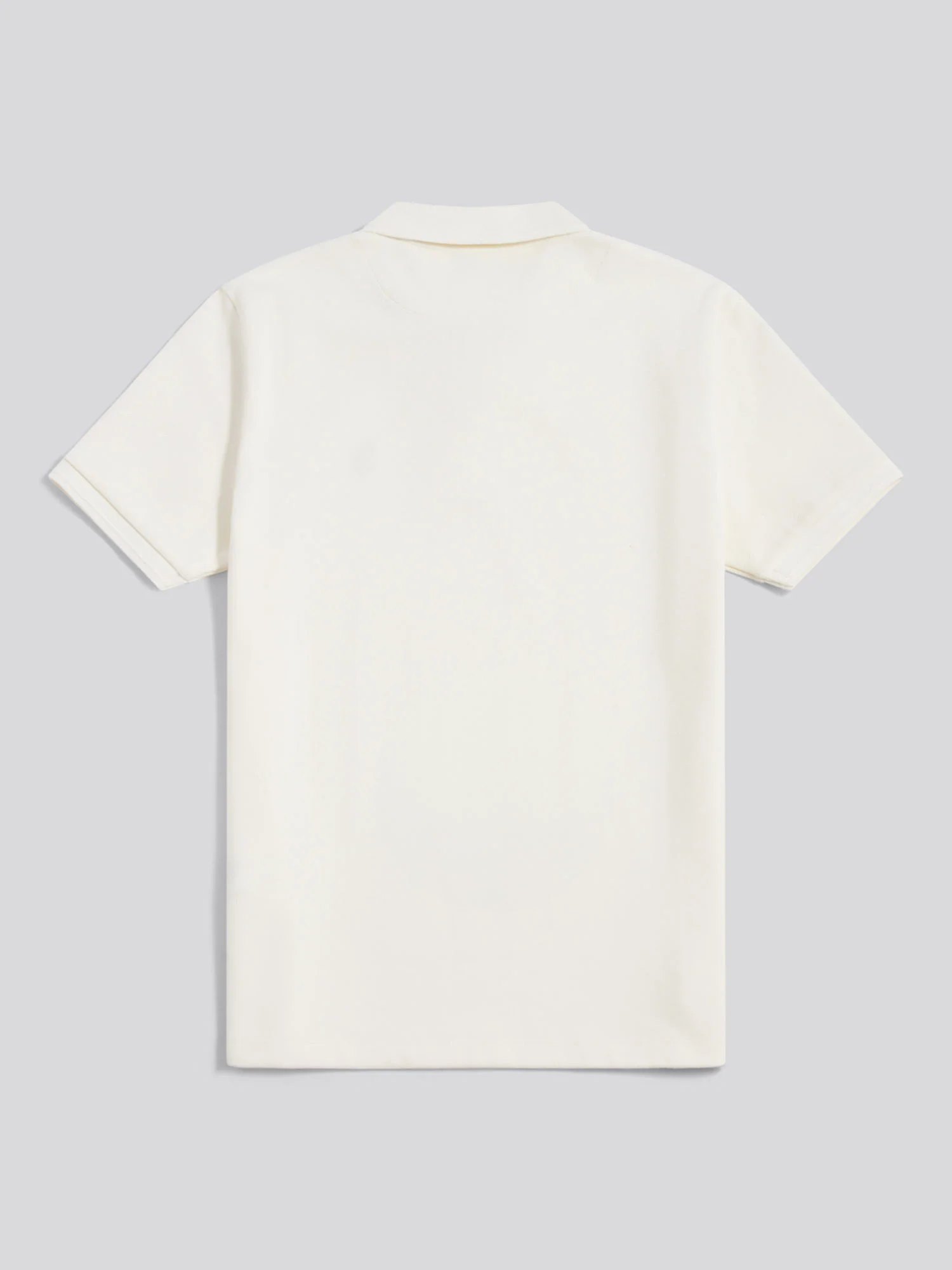 Mens Twill Texture Polo Shirt Whisper White - Image 5