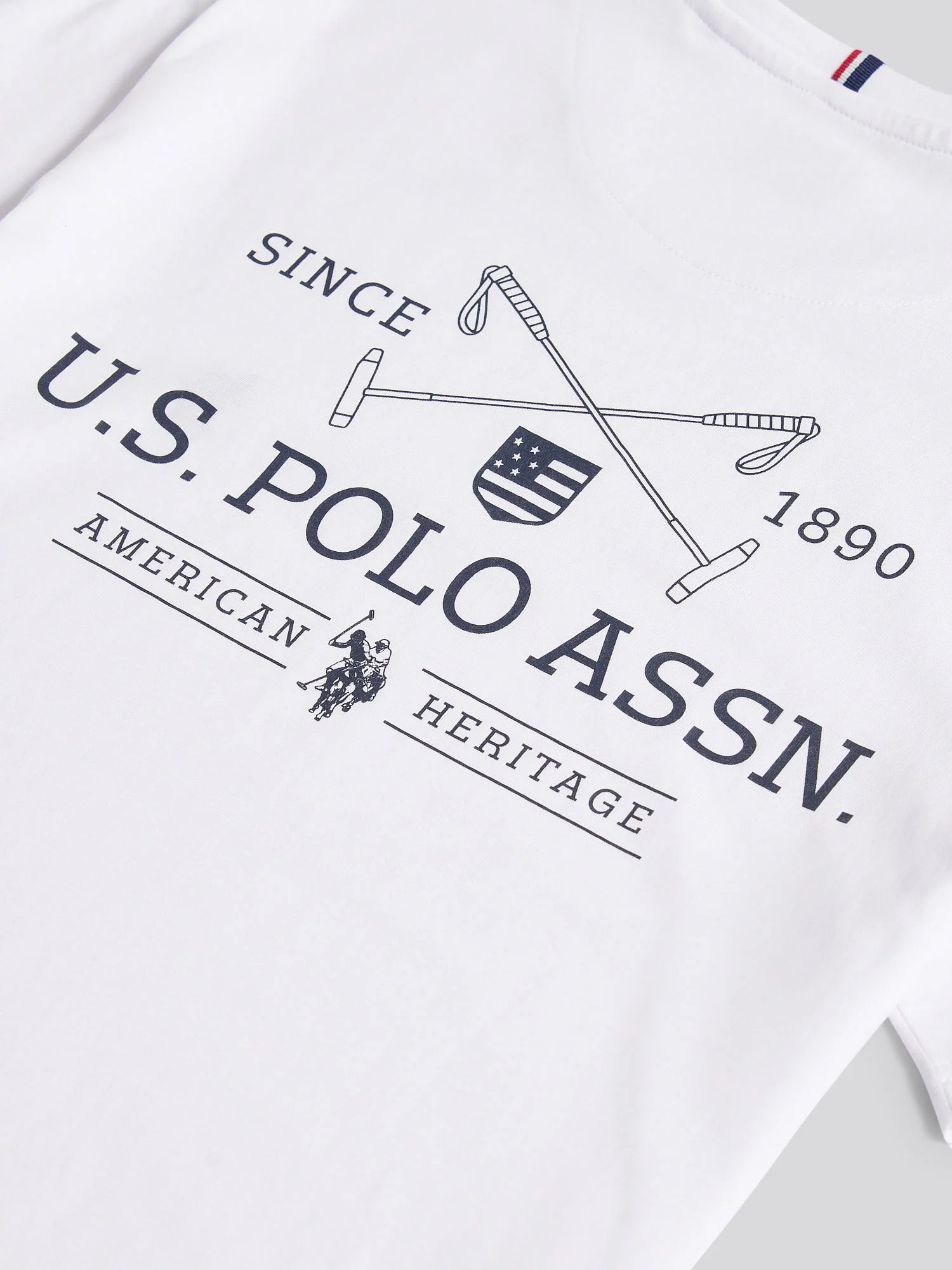 Mens USPA Back Graphic T-Shirt in Bright White - Image 10