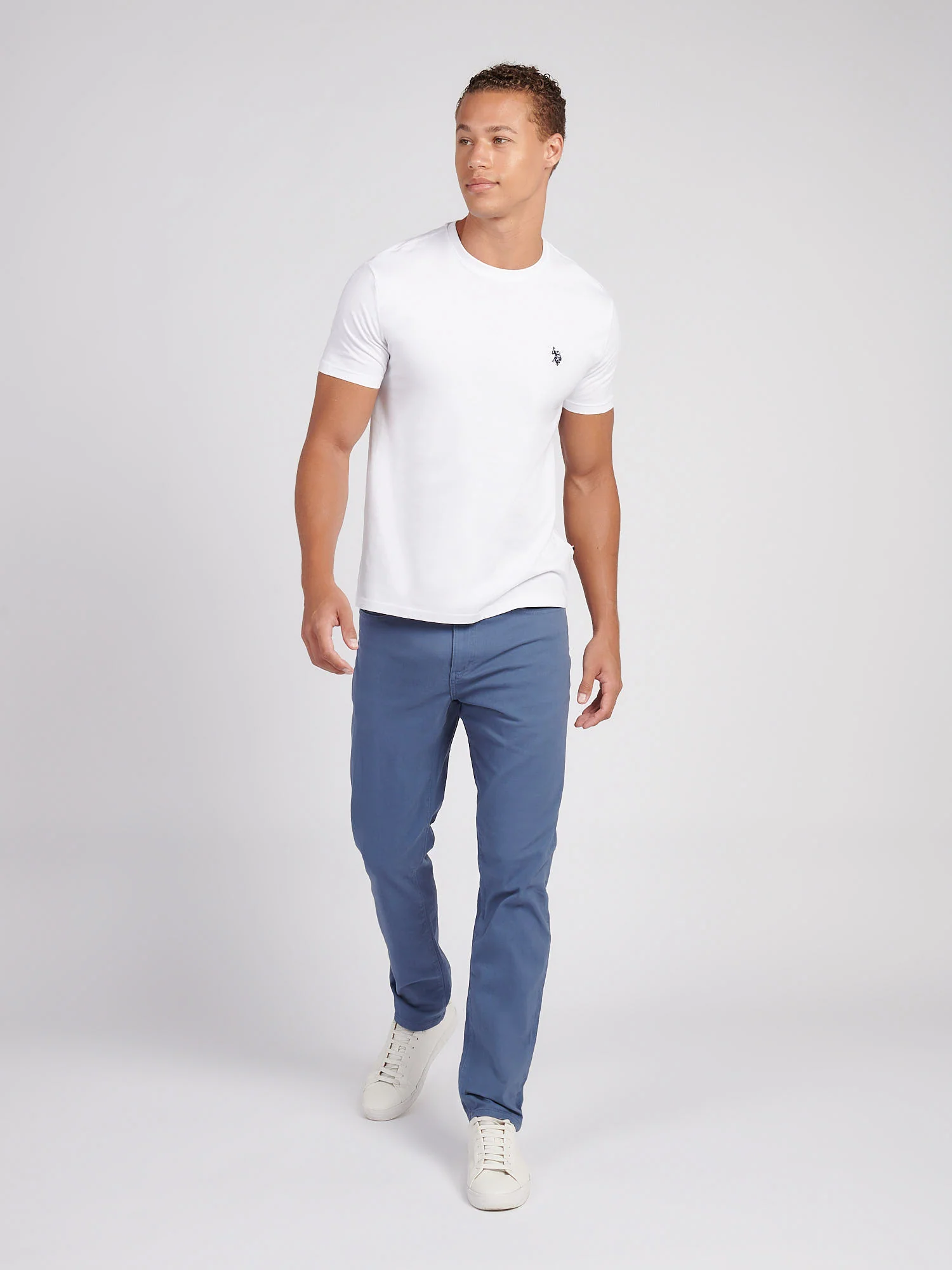 Mens USPA Back Graphic T-Shirt in Bright White - Image 3