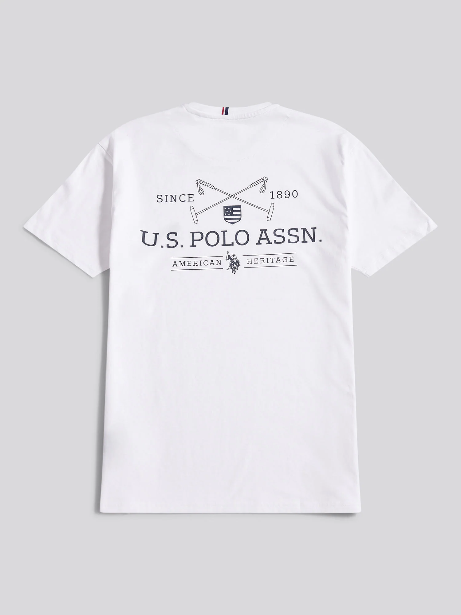 Mens USPA Back Graphic T-Shirt in Bright White - Image 8