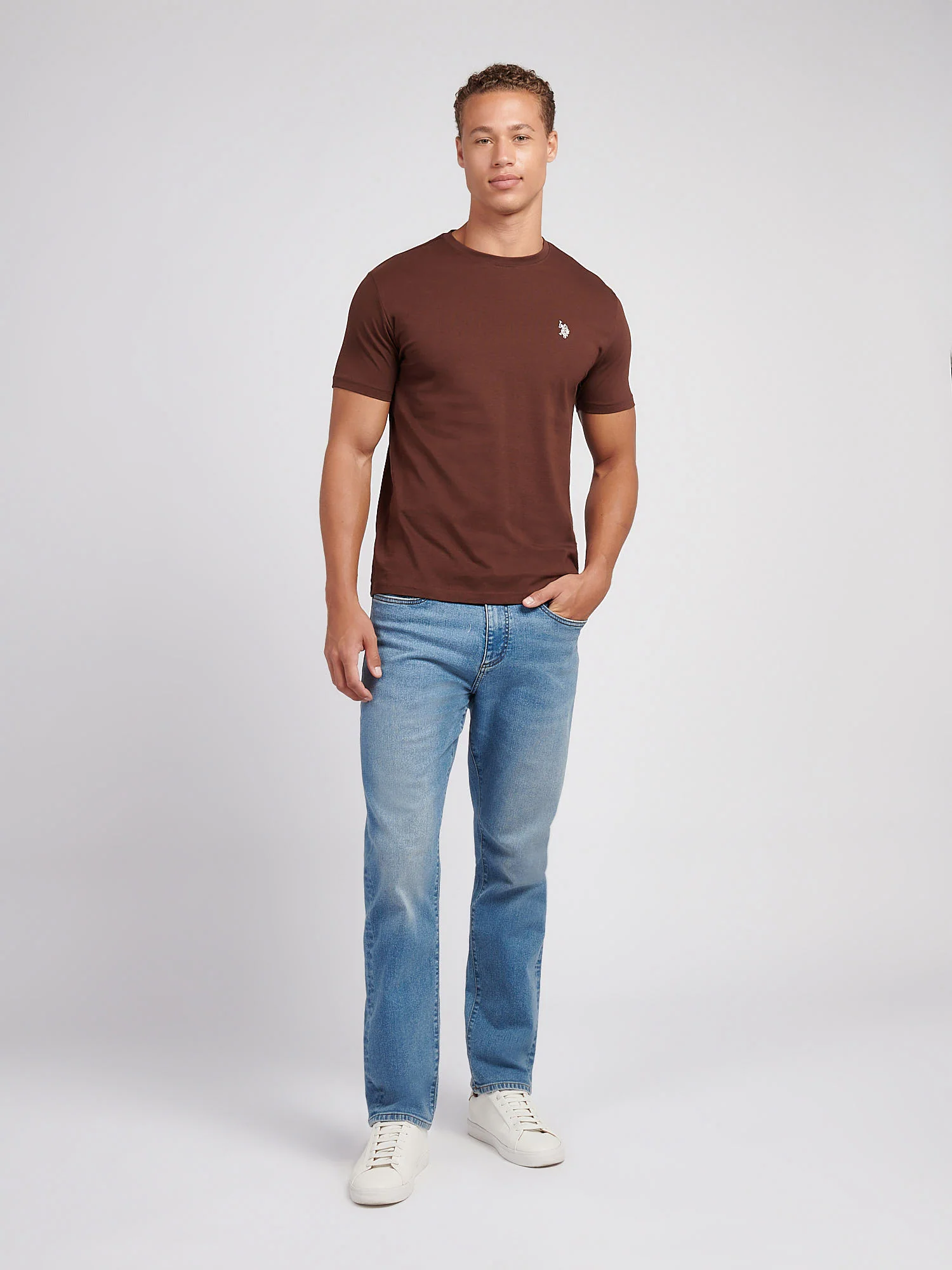 Mens USPA Back Graphic T-Shirt in Chocolate Martini - Image 3