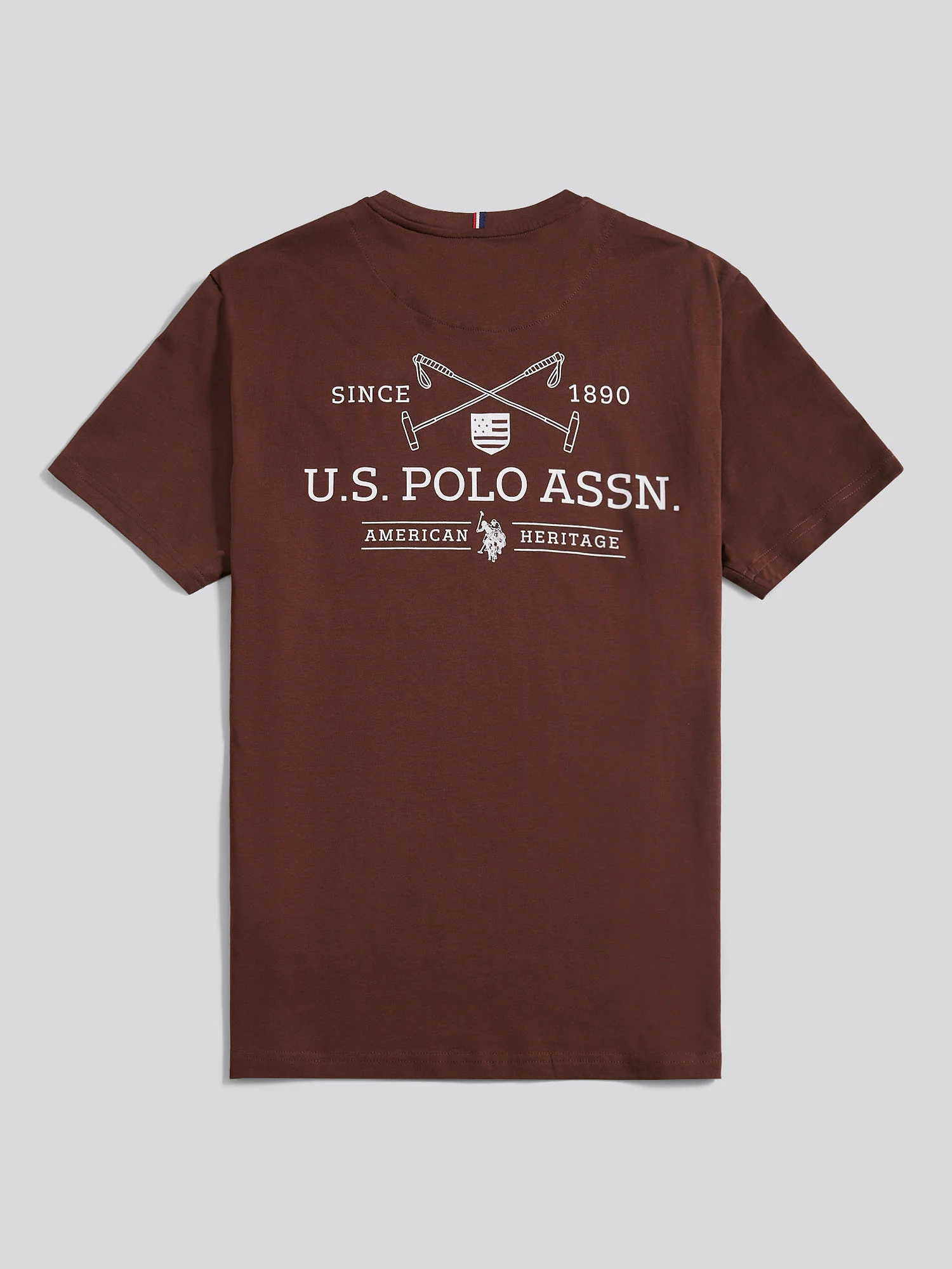 Mens USPA Back Graphic T-Shirt in Chocolate Martini - Image 8