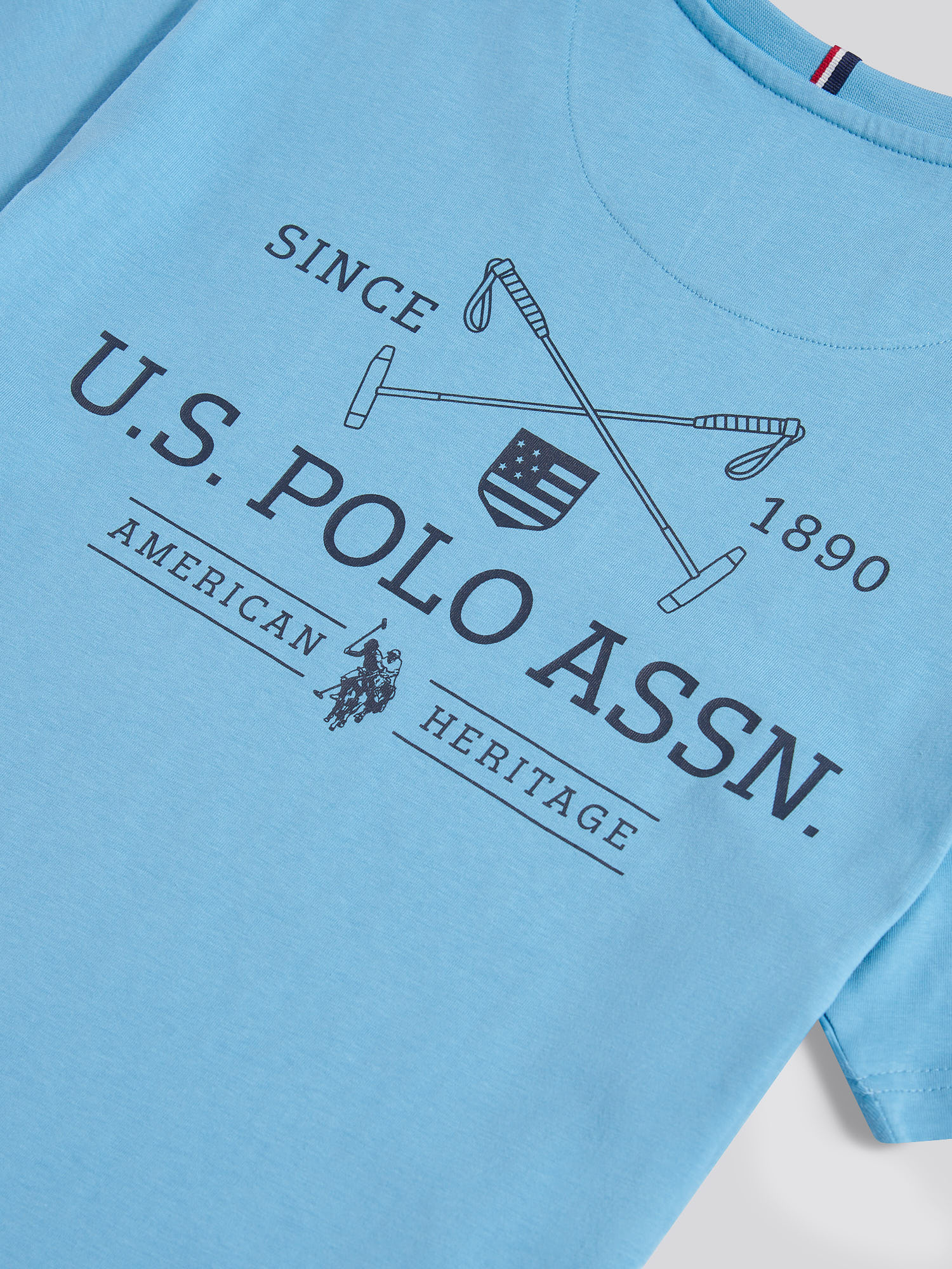Mens USPA Back Graphic T-Shirt in Heritage Blue - Image 9