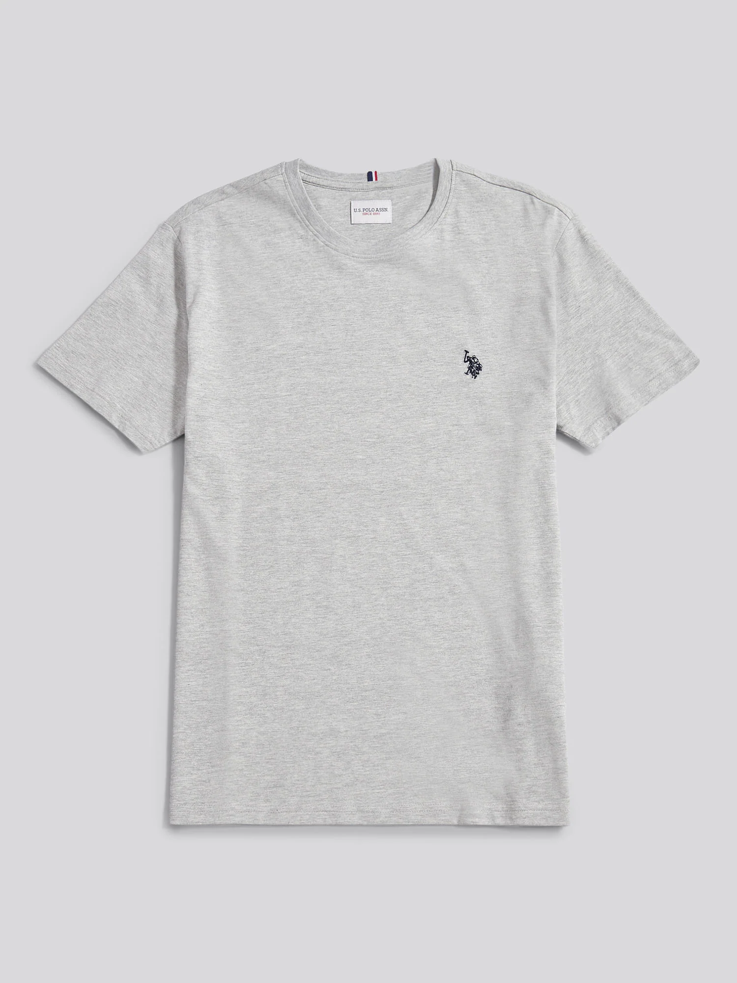 Mens USPA Back Graphic T-Shirt in Mid Grey Marl - Image 7