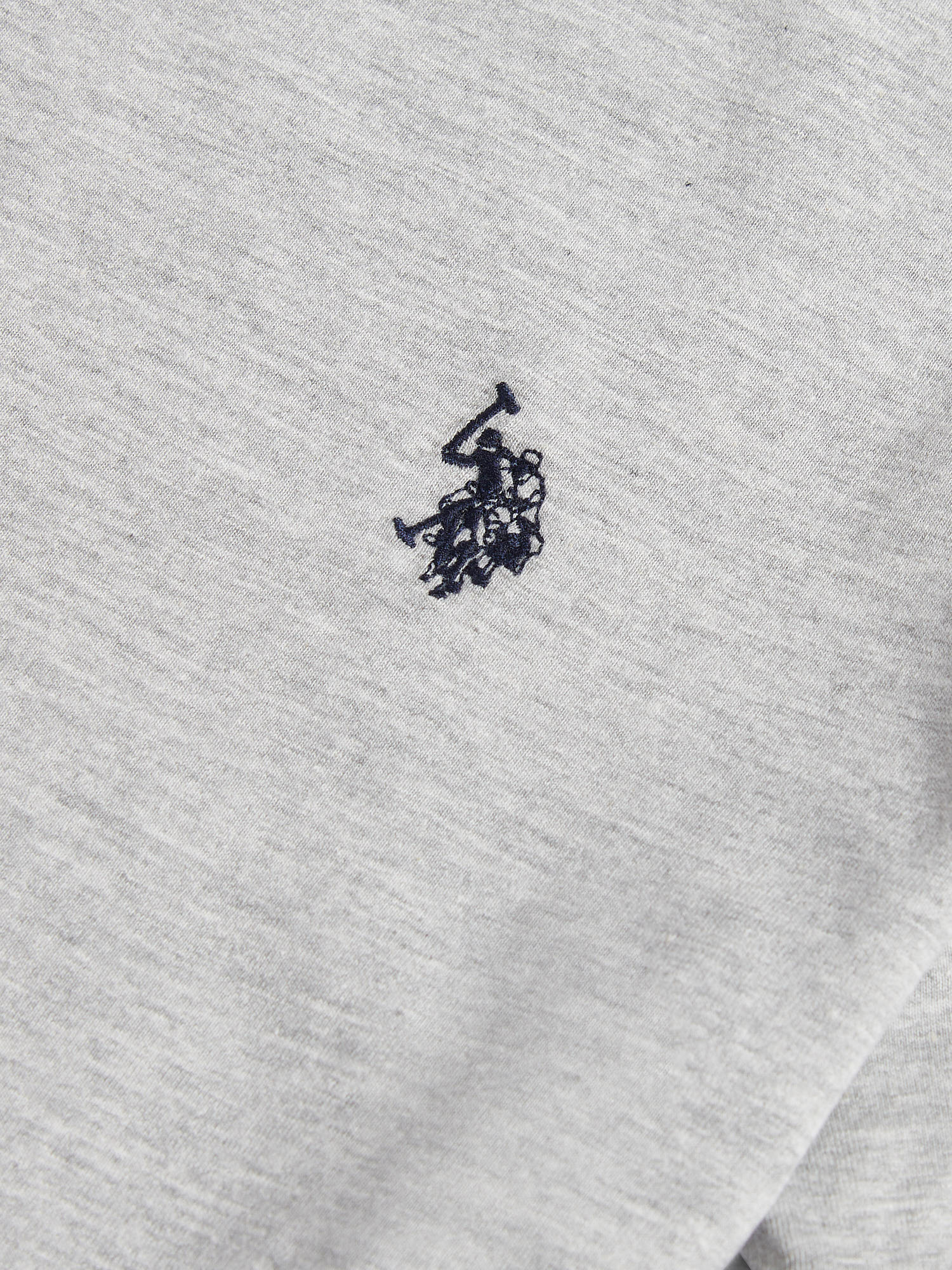 Mens USPA Back Graphic T-Shirt in Mid Grey Marl - Image 9