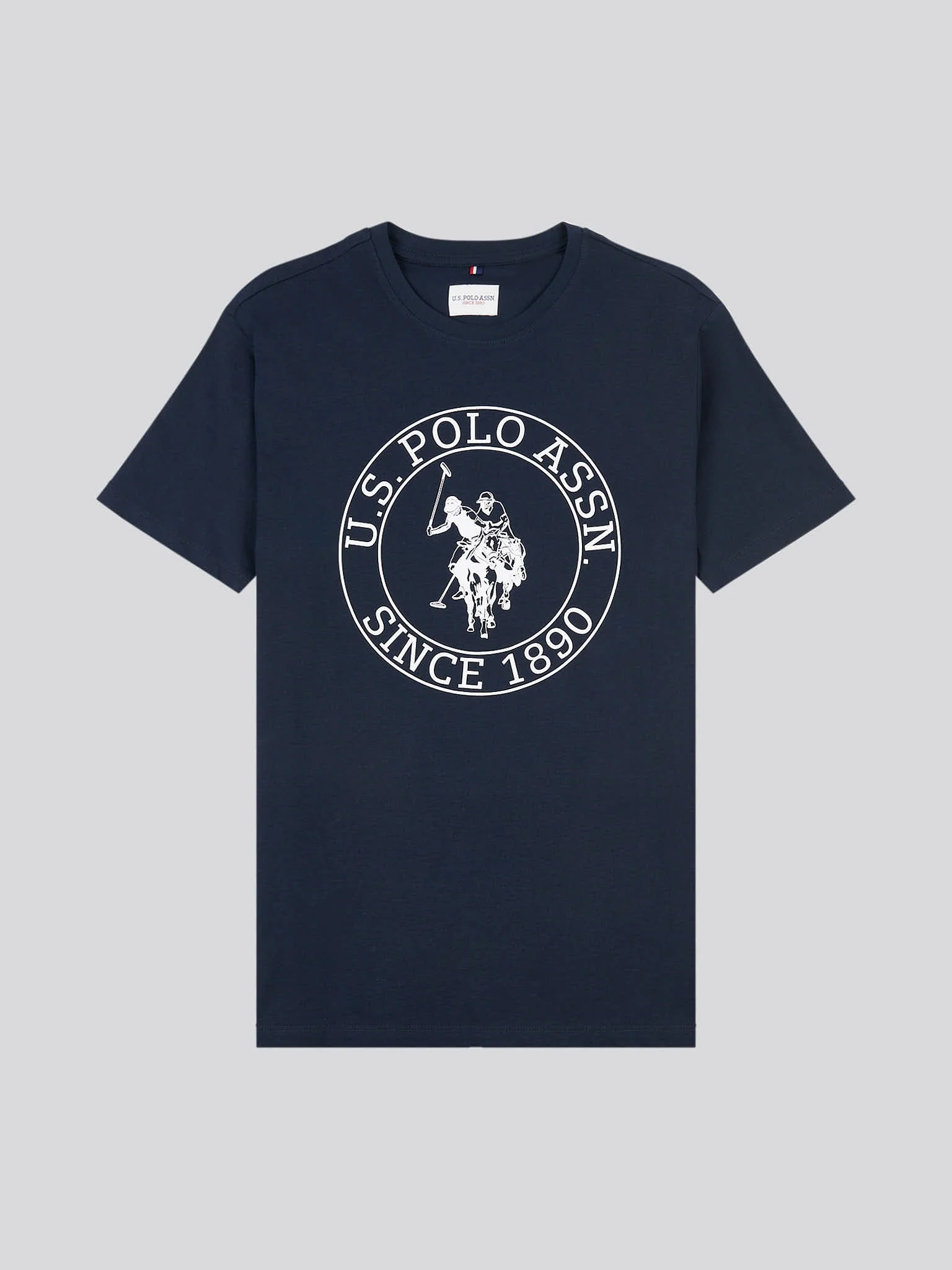 Mens Circle Print T-Shirt in Dark Sapphire Navy - Image 6