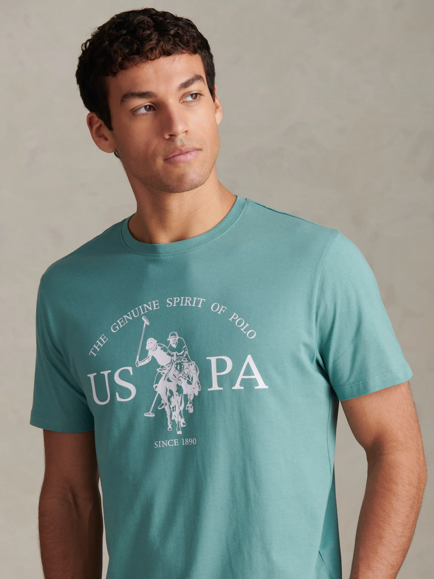 Mens USPA Print Graphic T-Shirt Arctic - Image 2