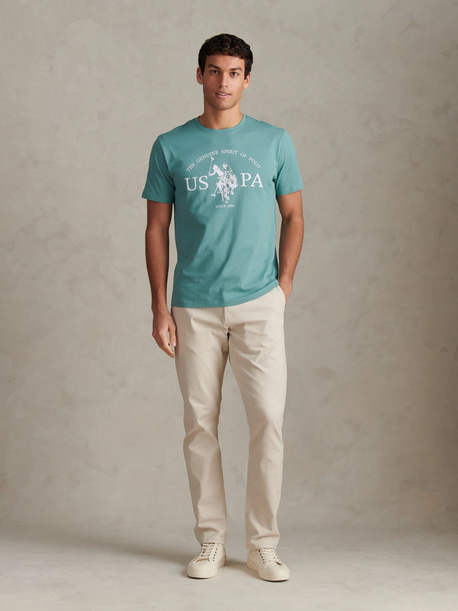 Mens USPA Print Graphic T-Shirt Arctic - Image 3
