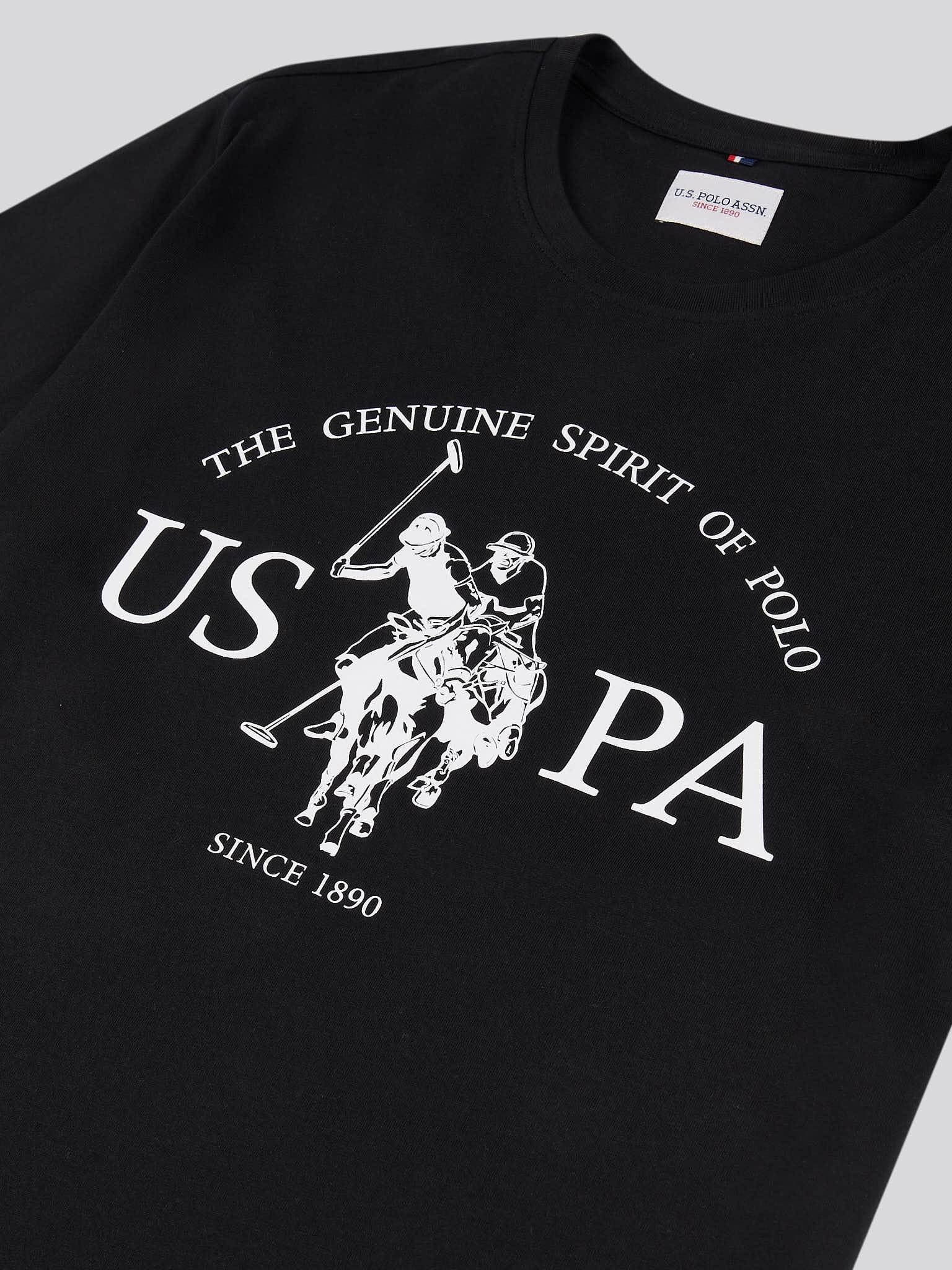 Mens USPA Print Graphic T-Shirt Black - Image 7