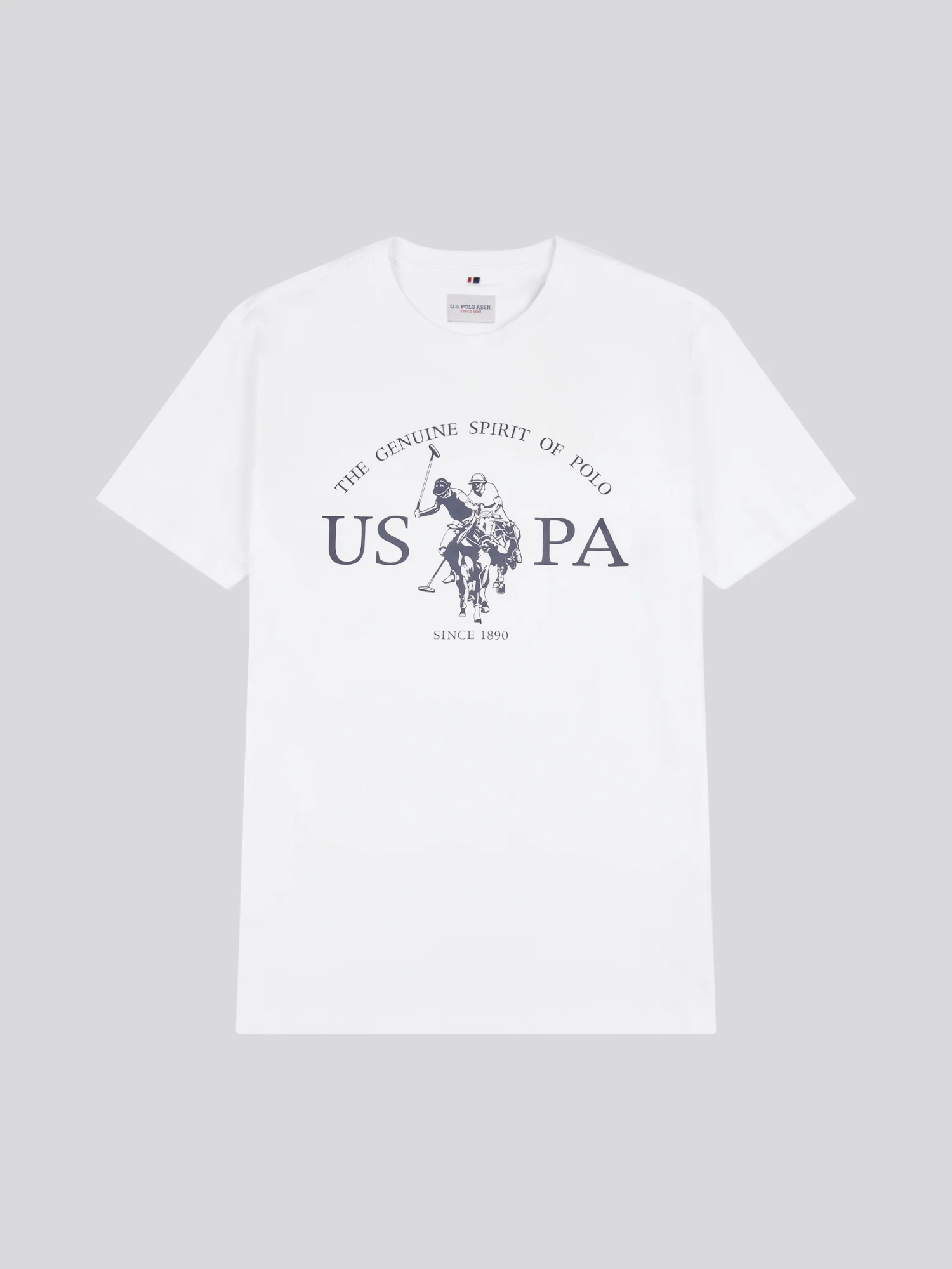 Mens USPA Print Graphic T-Shirt Bright White - Image 5