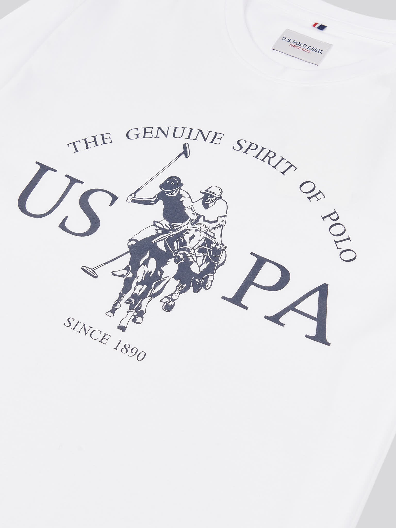 Mens USPA Print Graphic T-Shirt Bright White - Image 7