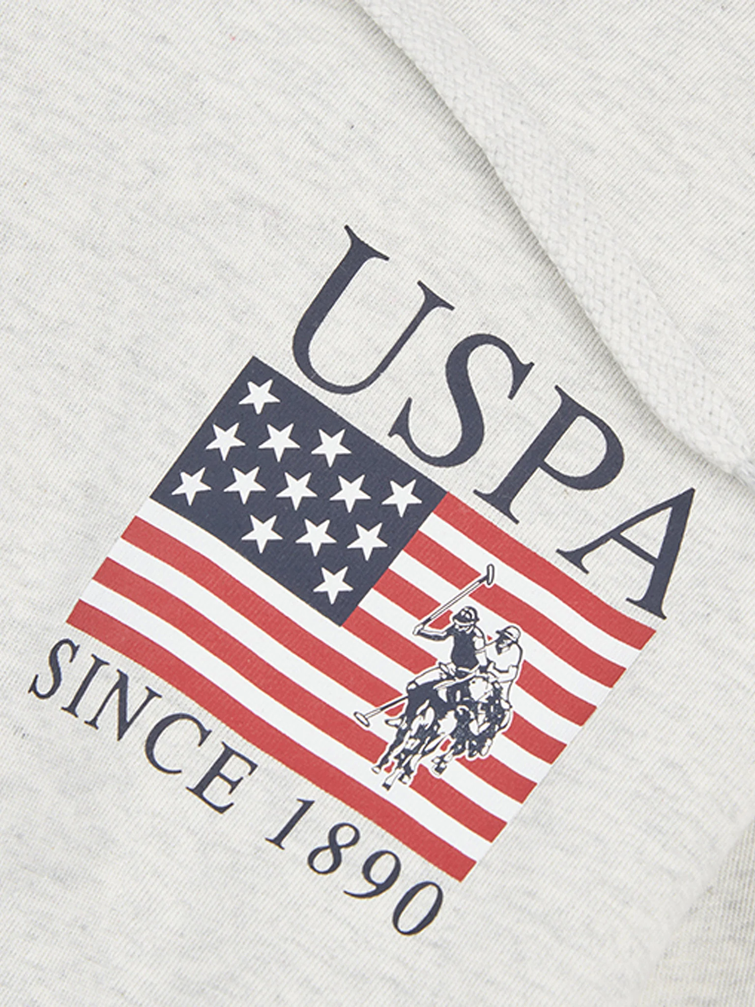 Mens Vintage 1890 Hoodie in Light Grey Marl - Image 7