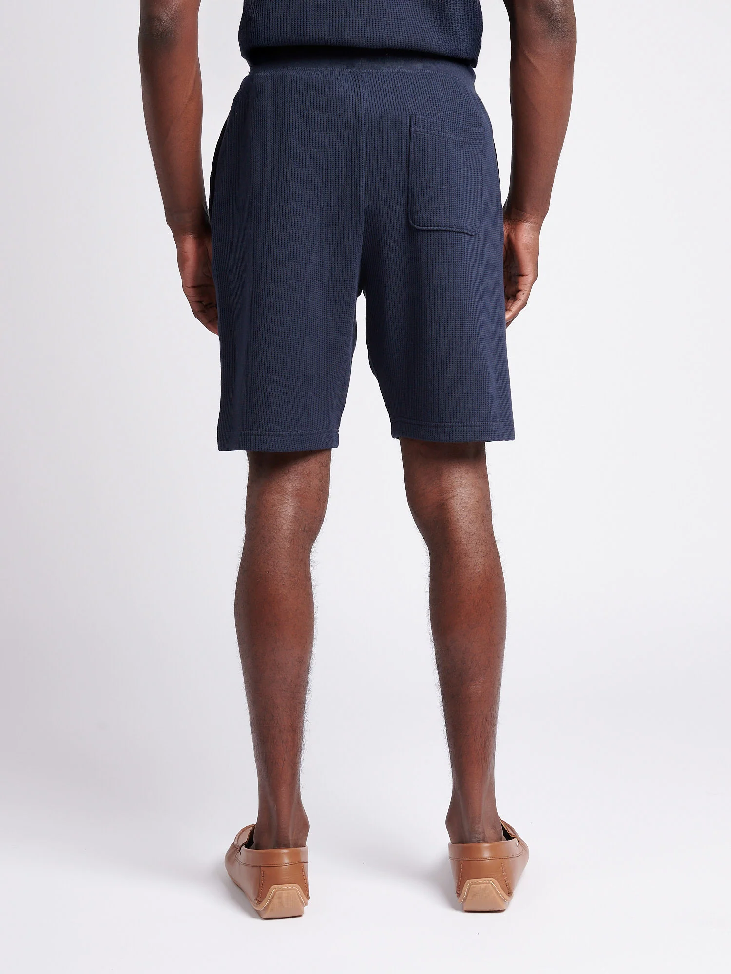 Mens Waffle Texture Short in Dark Sapphire Navy / Moonlight Blue DHM - Image 4