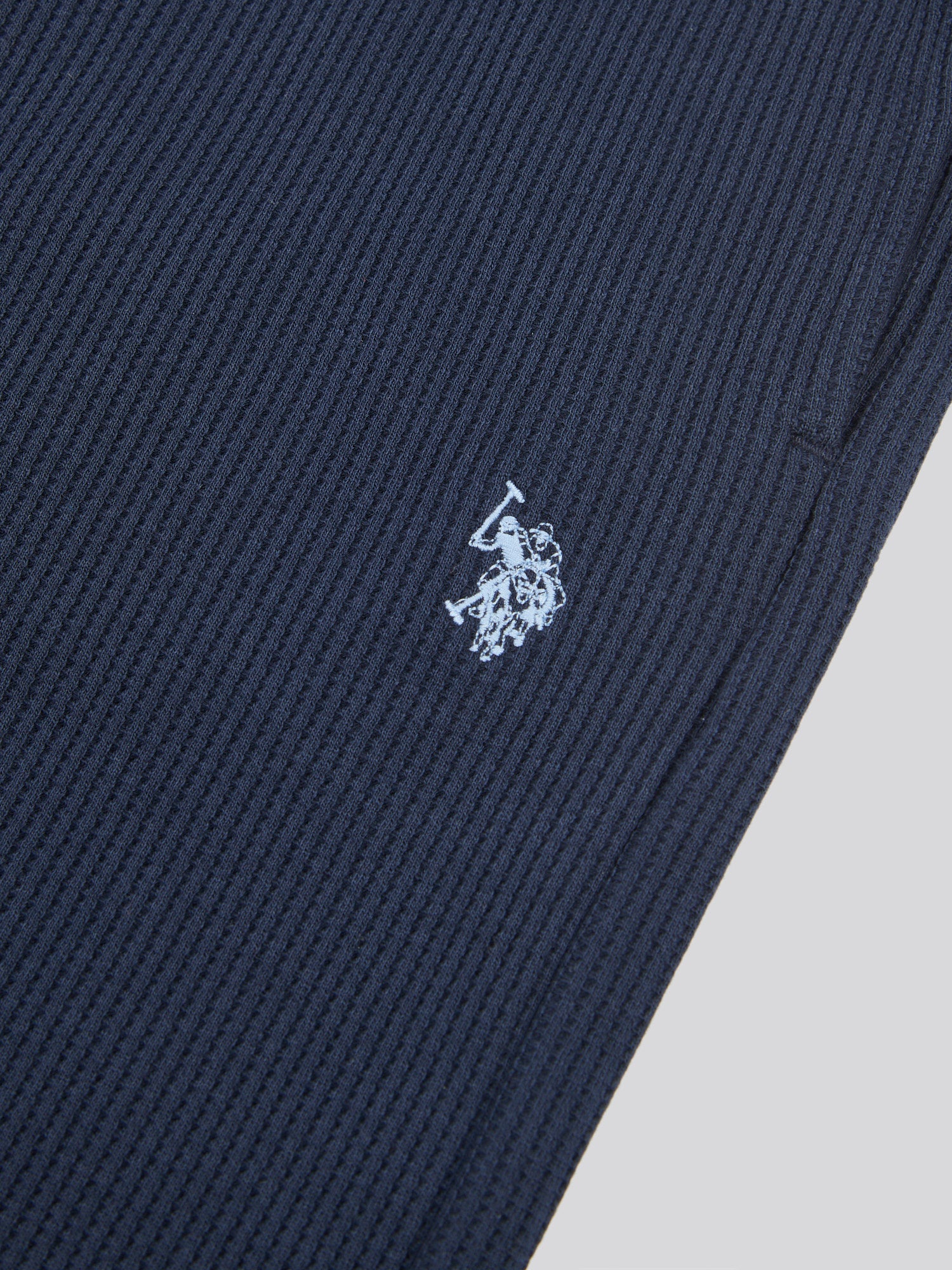Mens Waffle Texture Short in Dark Sapphire Navy / Moonlight Blue DHM - Image 7