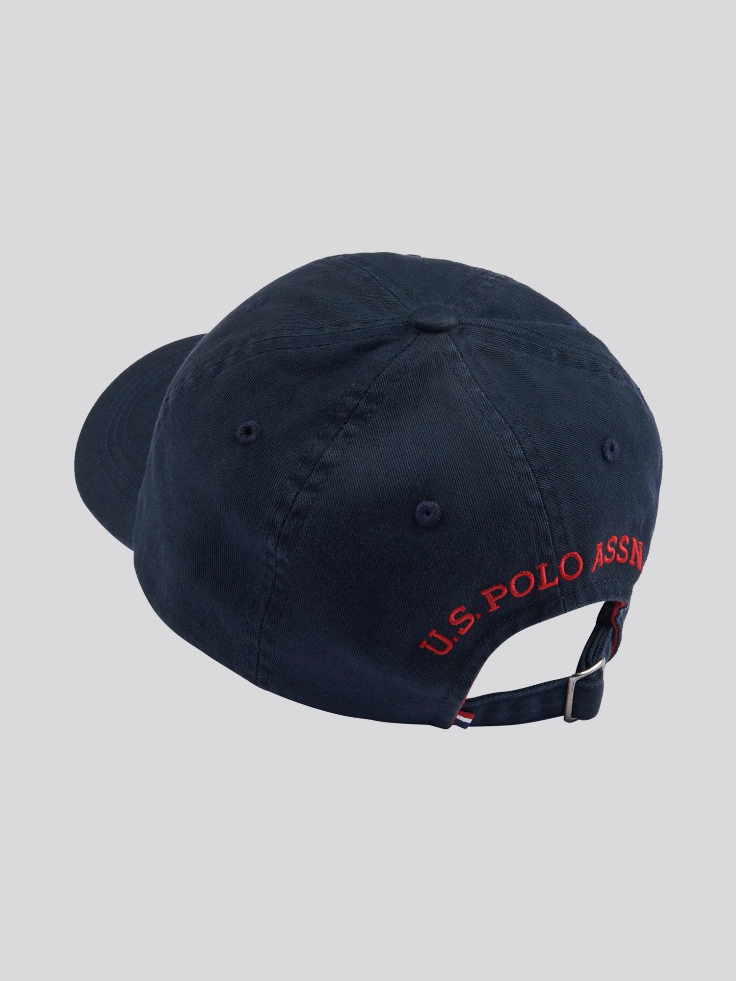 Mens Washed Casual Cap Dark Sapphire Navy / Haute Red DHM - Image 4