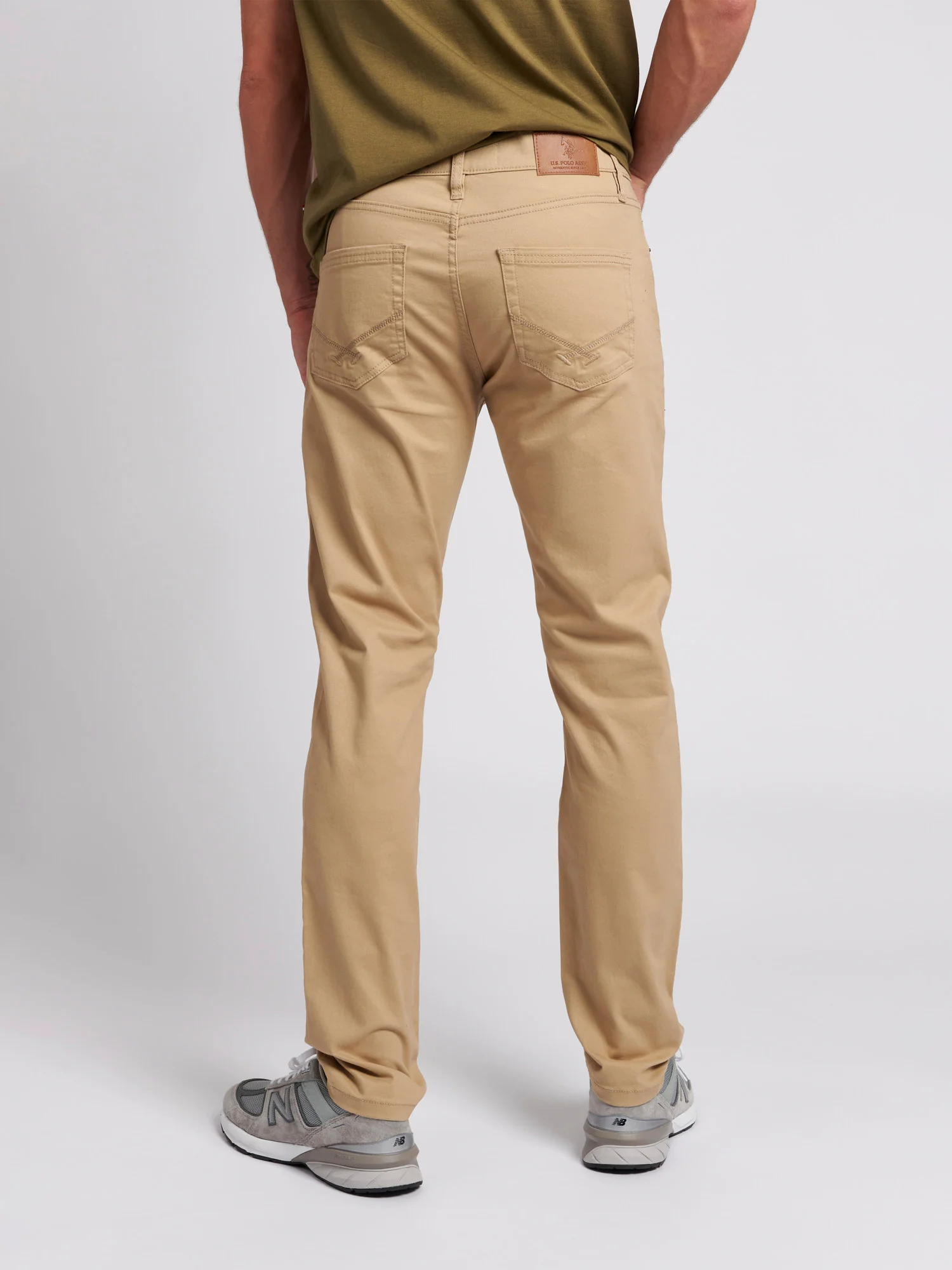 Mens Woven Trousers in Tan - Image 3