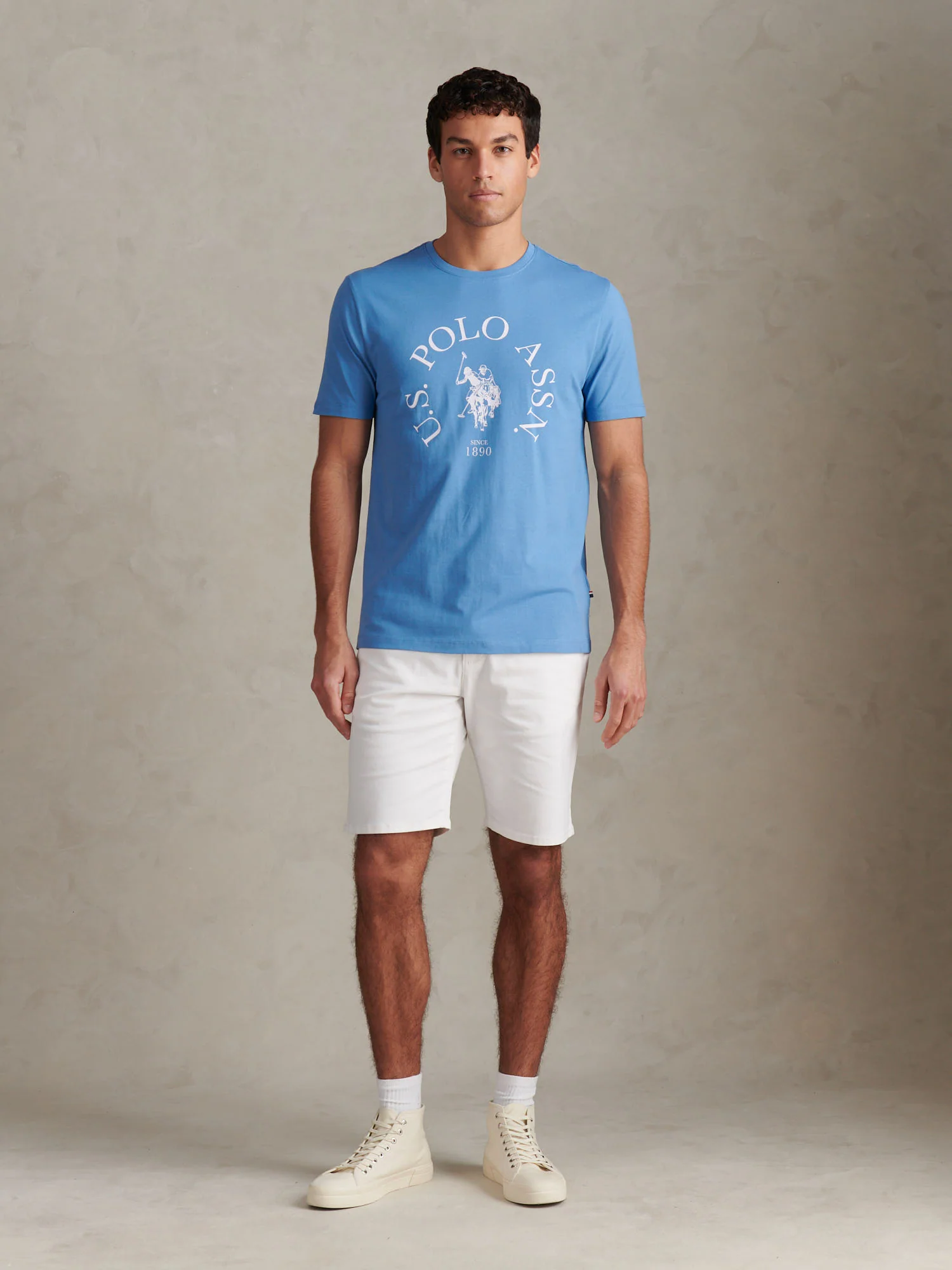 Mens Minimal Circle Print T-Shirt Riviera - Image 3