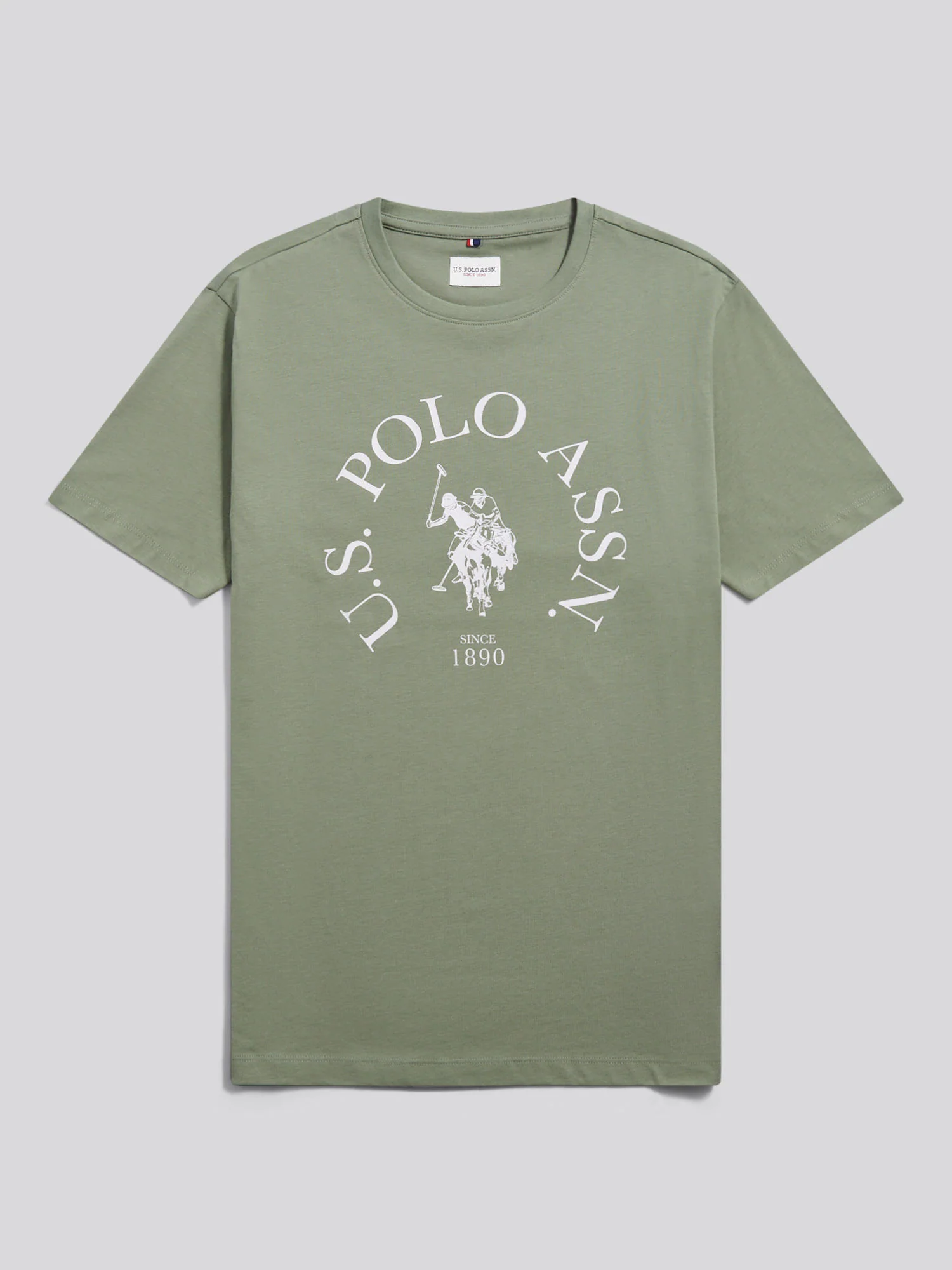 Mens Minimal Circle Print T-Shirt Sea Spray - Image 5