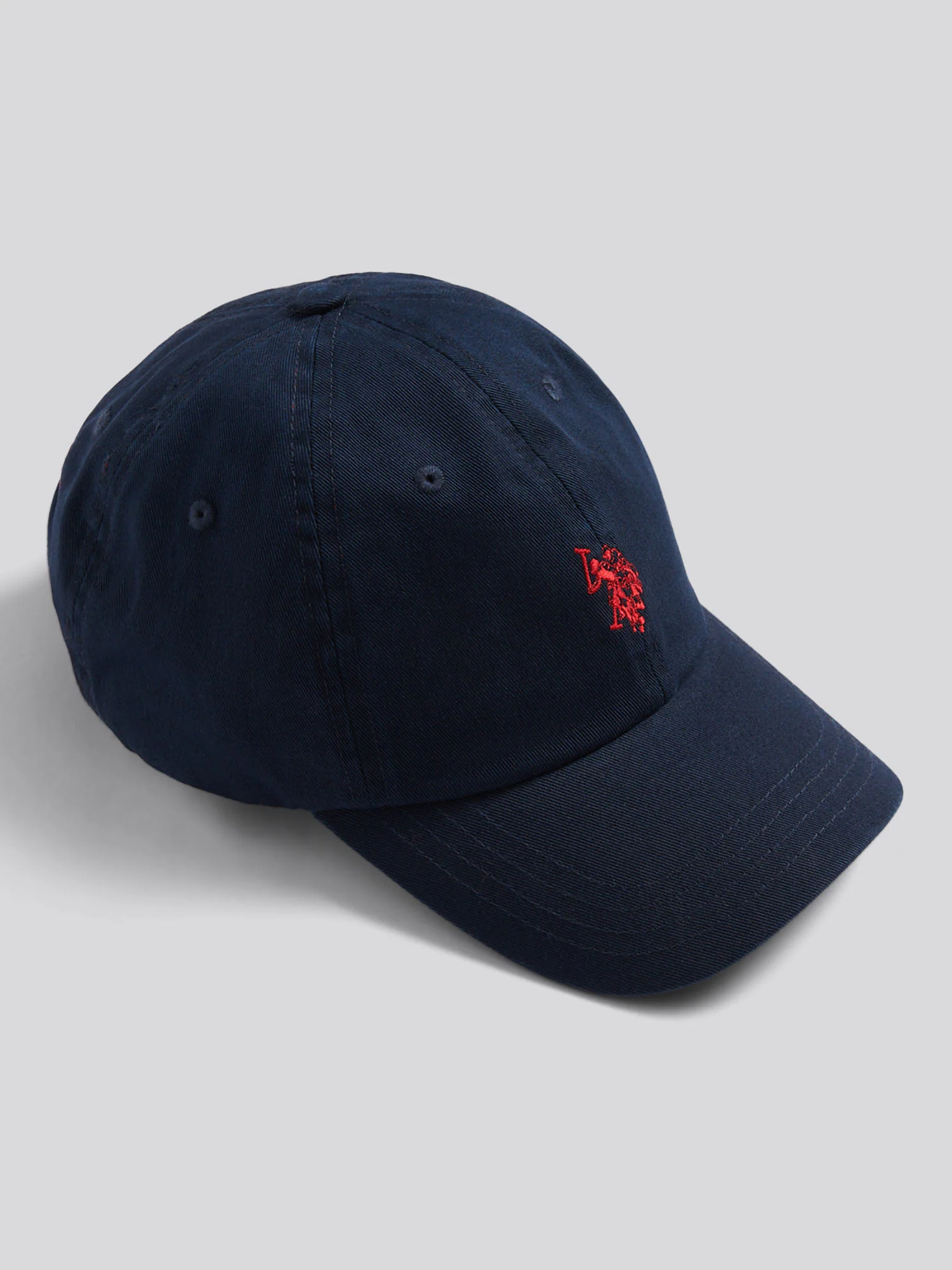 Boys Washed Outline Logo Cap Dark Sapphire Navy / Haute Red DHM - Image 3