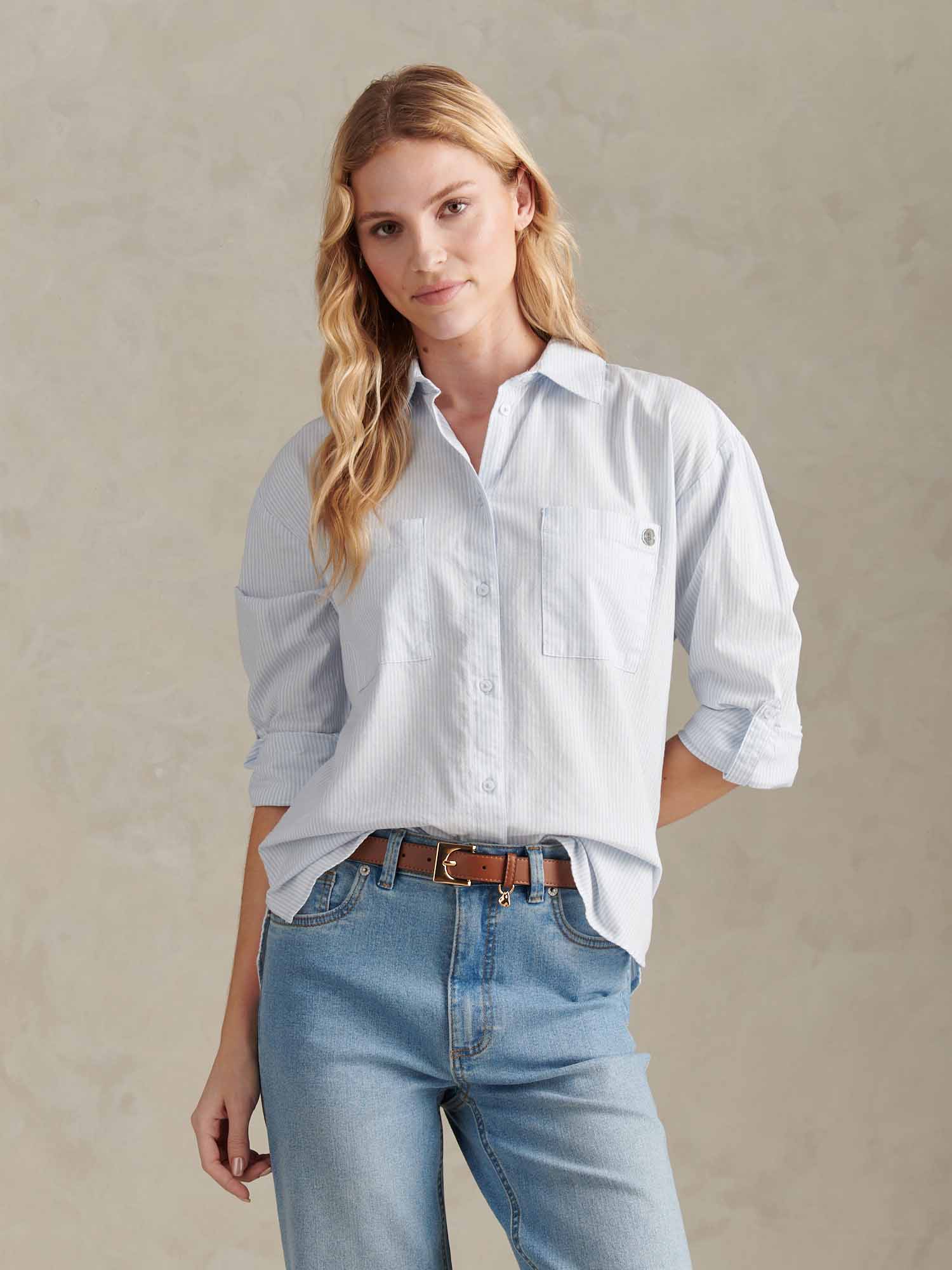 Womens Loose Fit Oxford Shirt Windsurfer