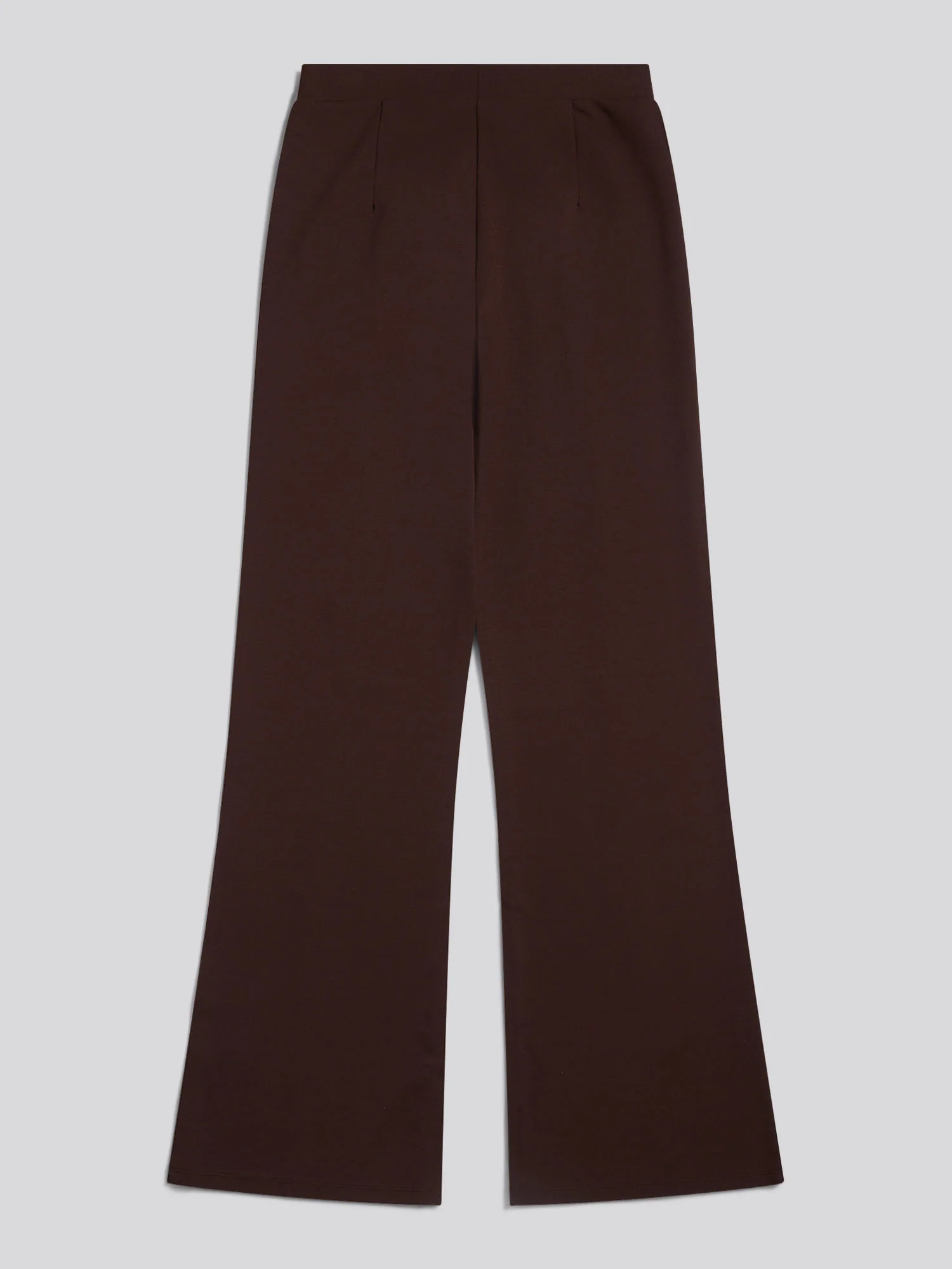 Womens Pintuck Ponte Flare Leggings Coffee Bean - Image 6