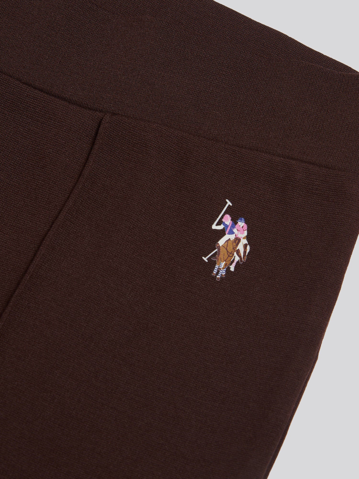 Womens Pintuck Ponte Flare Leggings Coffee Bean - Image 7
