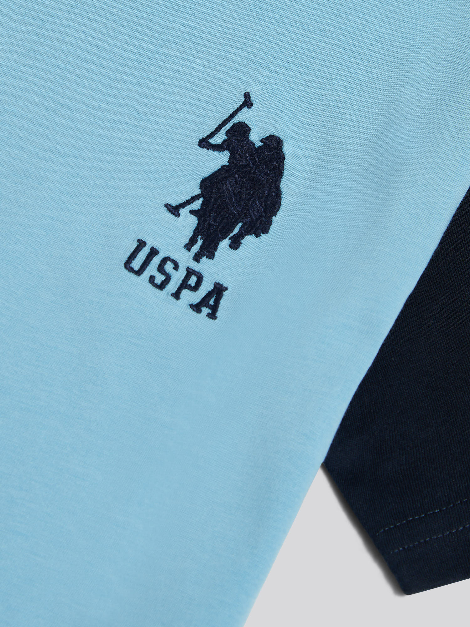 Boys Player 3 Colour Block T-Shirt Air Blue - Image 3