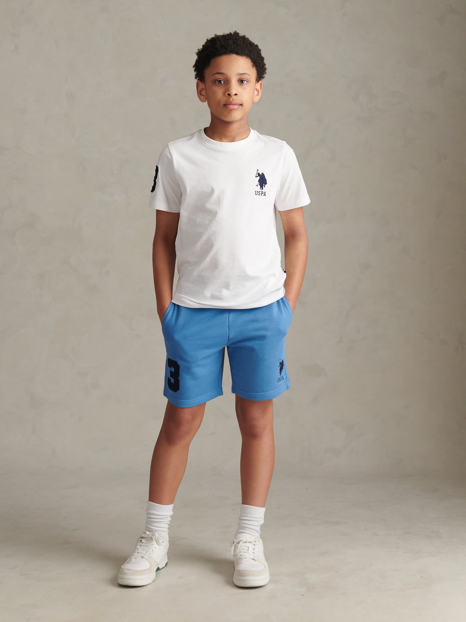 Boys Player 3 Sweat Shorts Riviera - Image 3