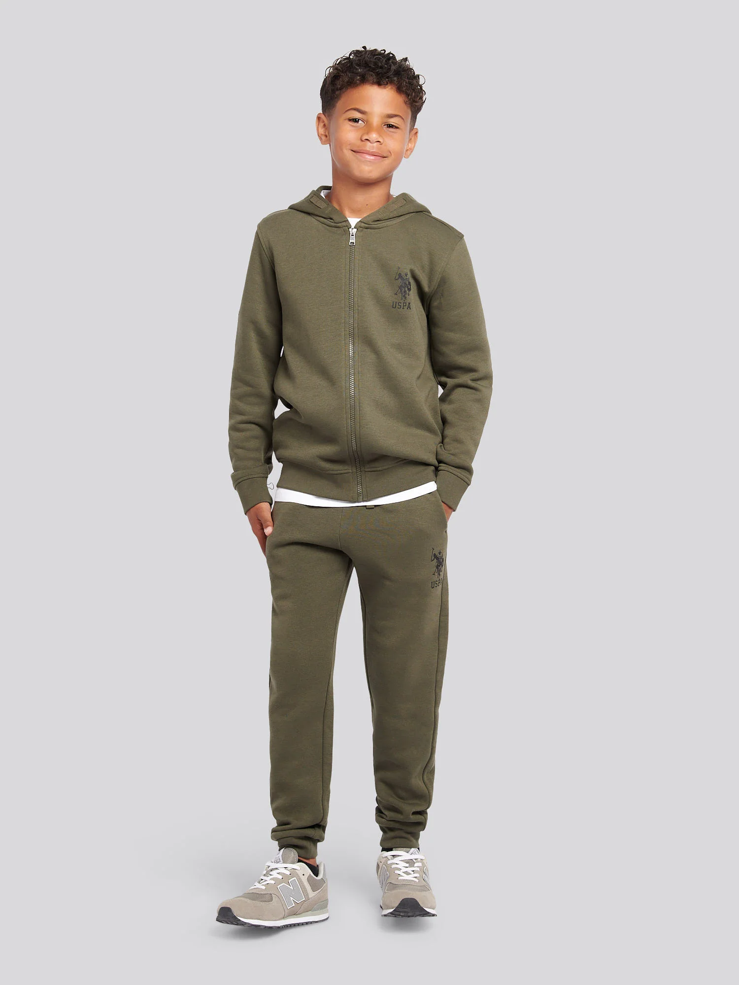 Boys Player 3 Zip Hoodie & Jogger Set in Forest Night