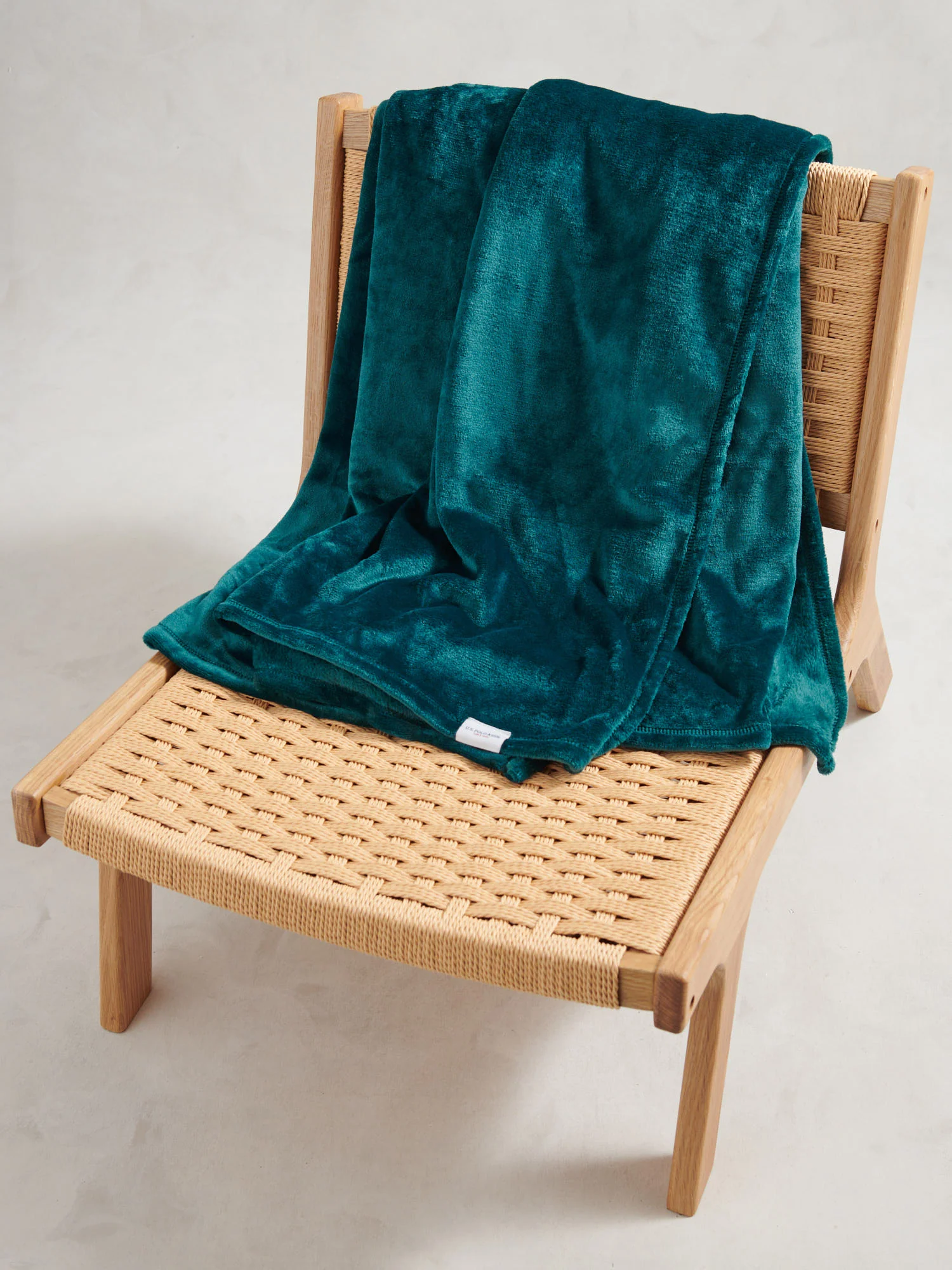 Premium Plush Fleece Throw Teal Green - Image 2