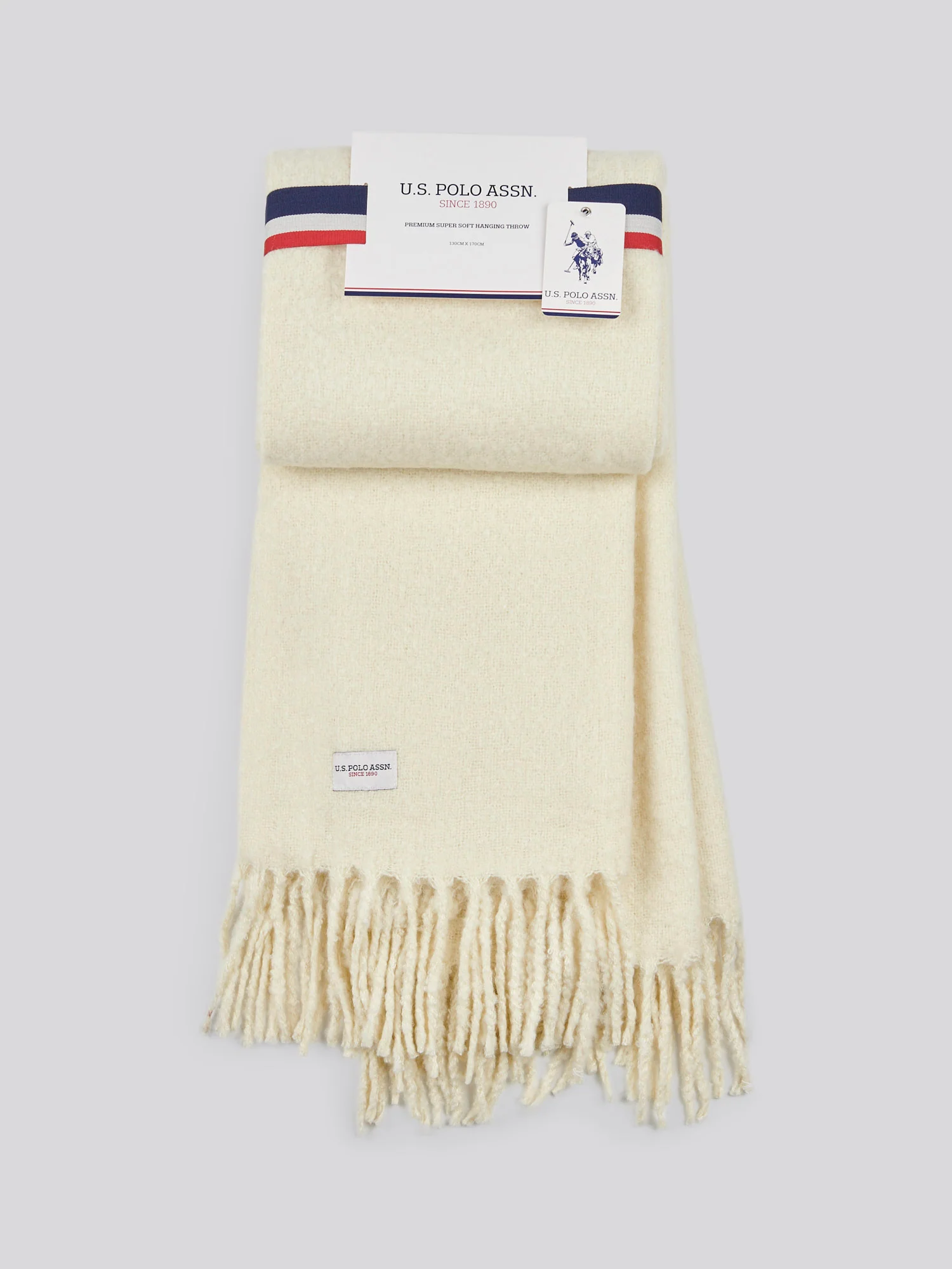 Premium Super Soft Hanging Throw Light Gray