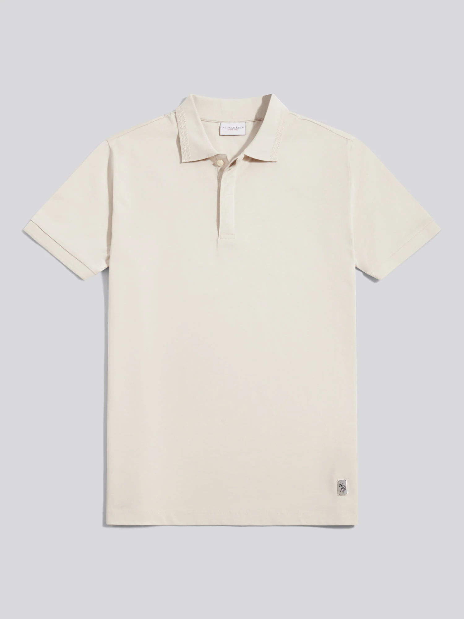 Mens Premium Supima Cotton Polo Shirt Beige - Image 6