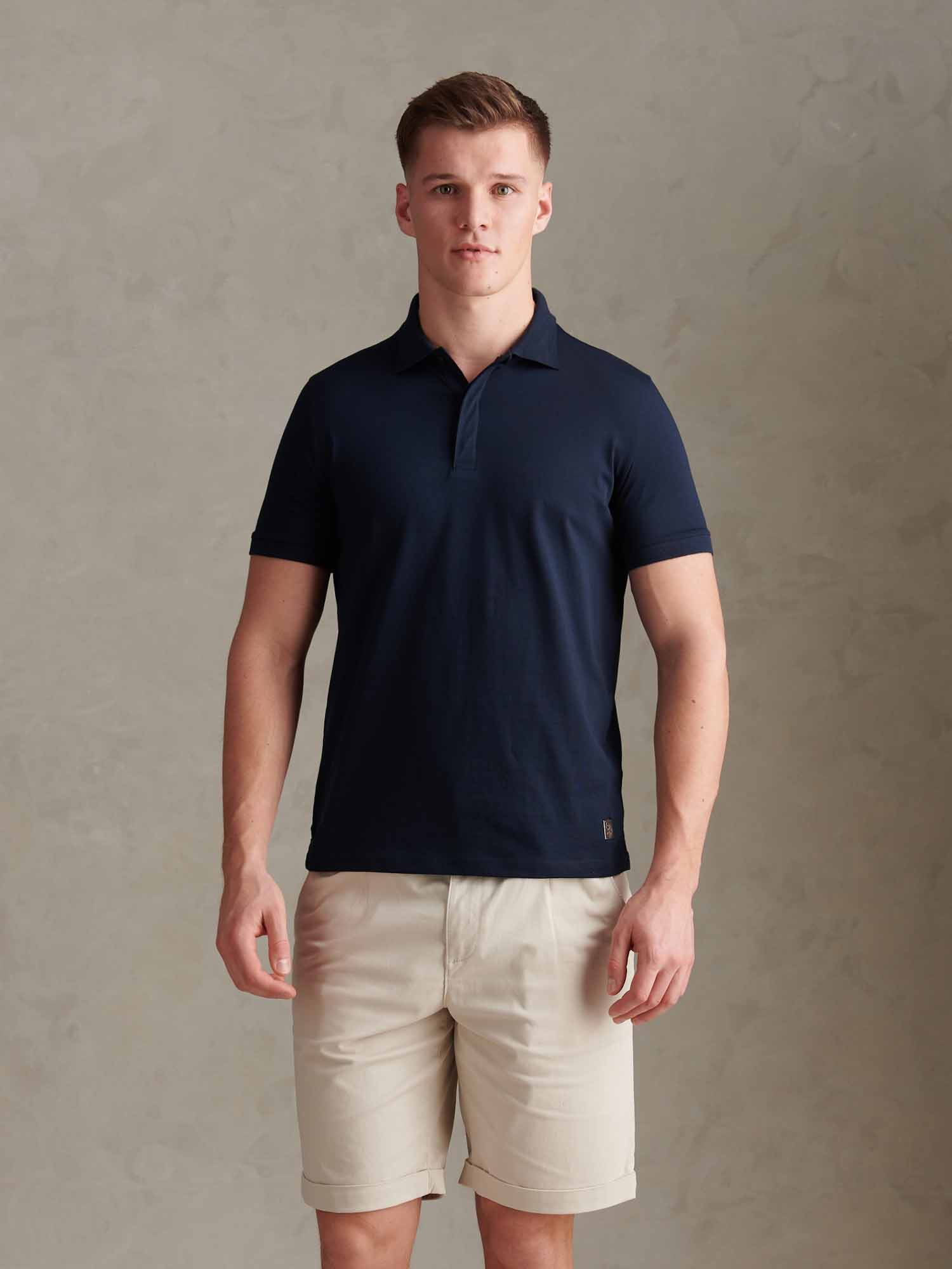 Mens Premium Supima Cotton Polo Shirt Dark Sapphire Navy