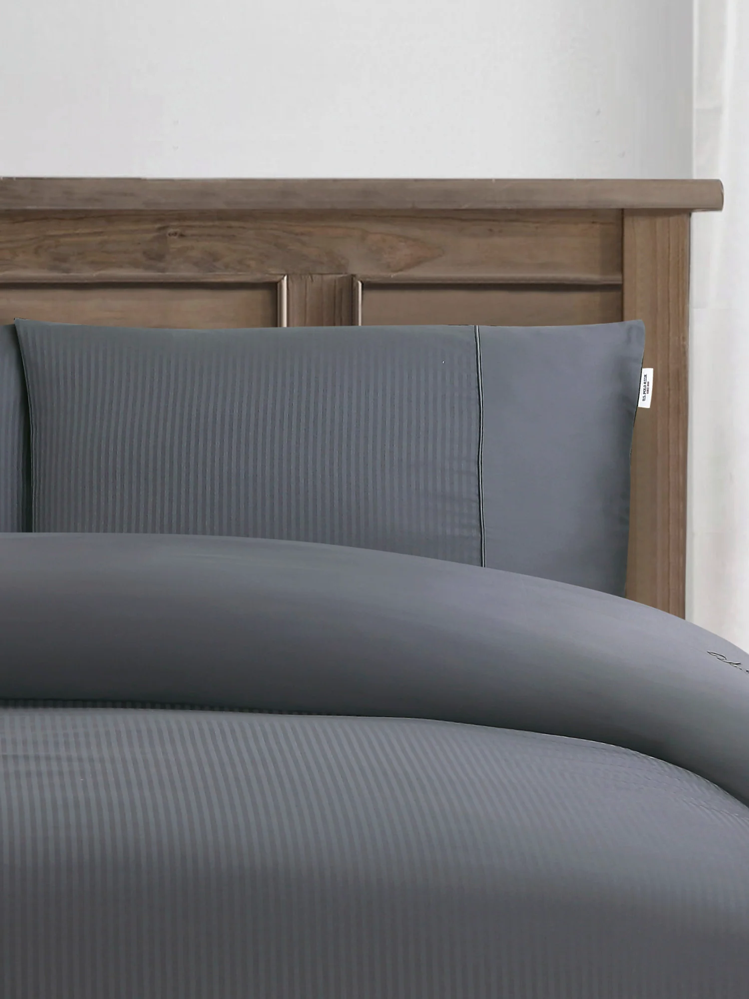 Pure Cotton Dobby Stripe Duvet Set Tornado - Image 3