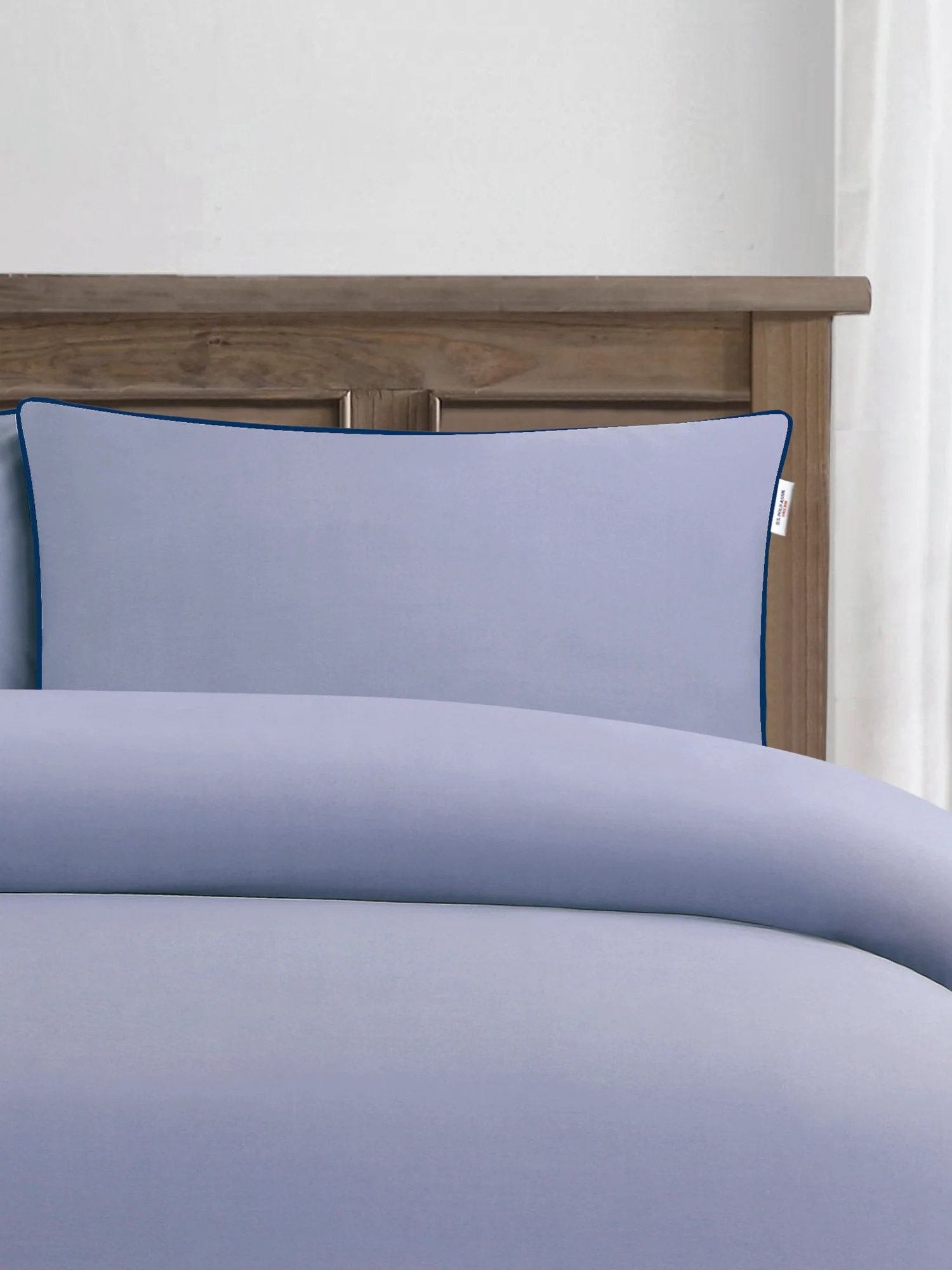 Pure Cotton Piped Duvet Set Dusk - Image 2