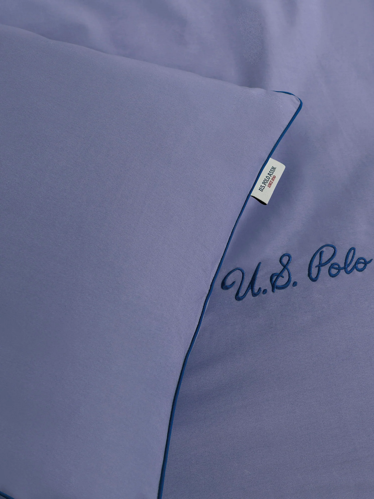 Pure Cotton Piped Duvet Set Dusk - Image 4