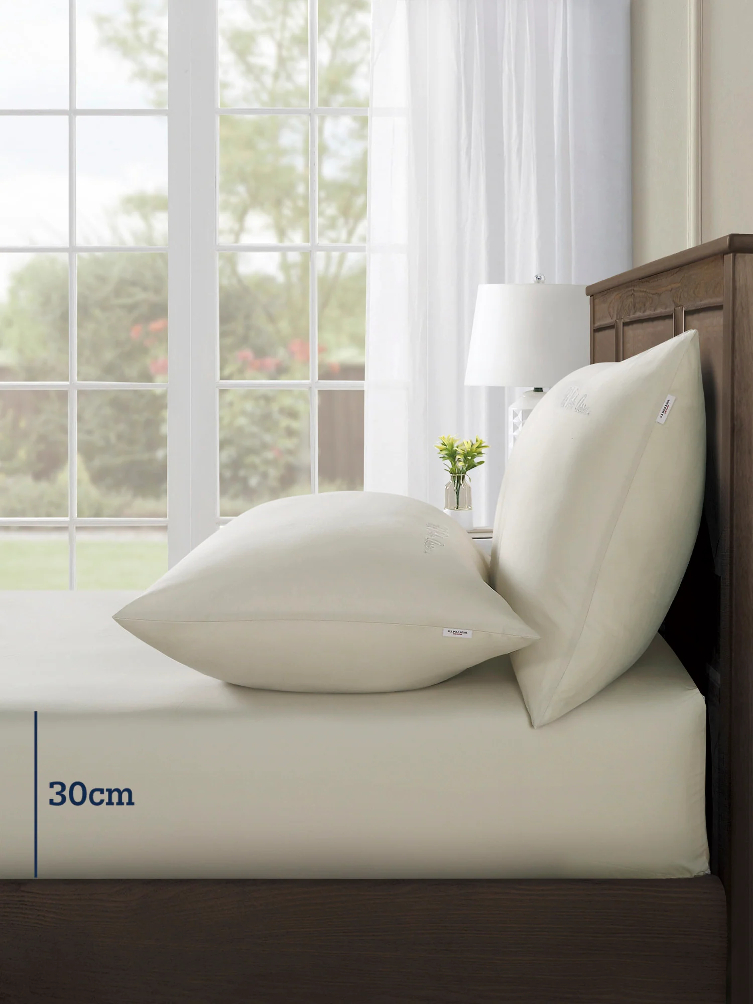 Pure Cotton Sheet & Pillowcase Set in Oatmeal - Image 2