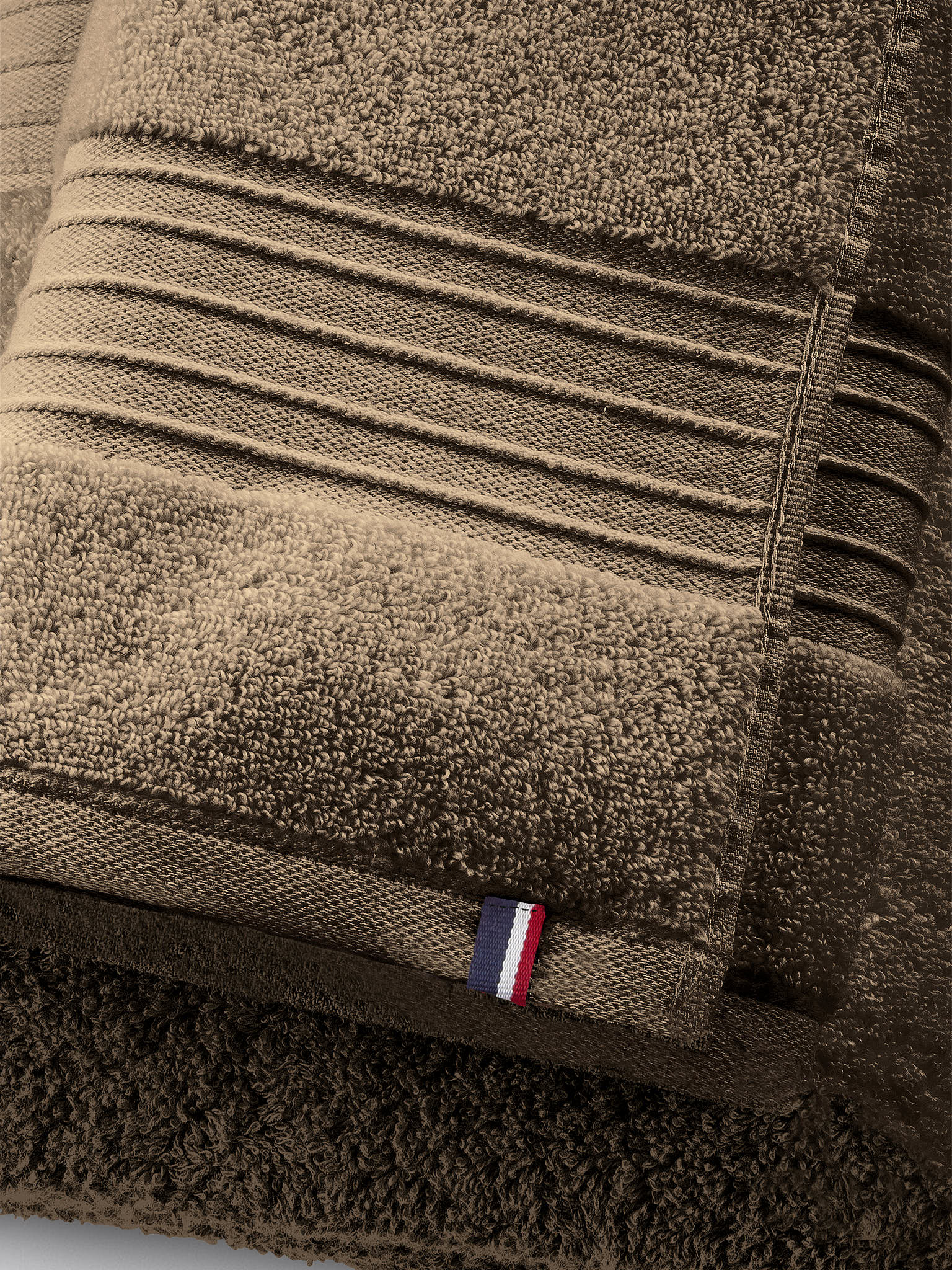 Pure Cotton Zero Twist Towel Taupe Grey - Image 2