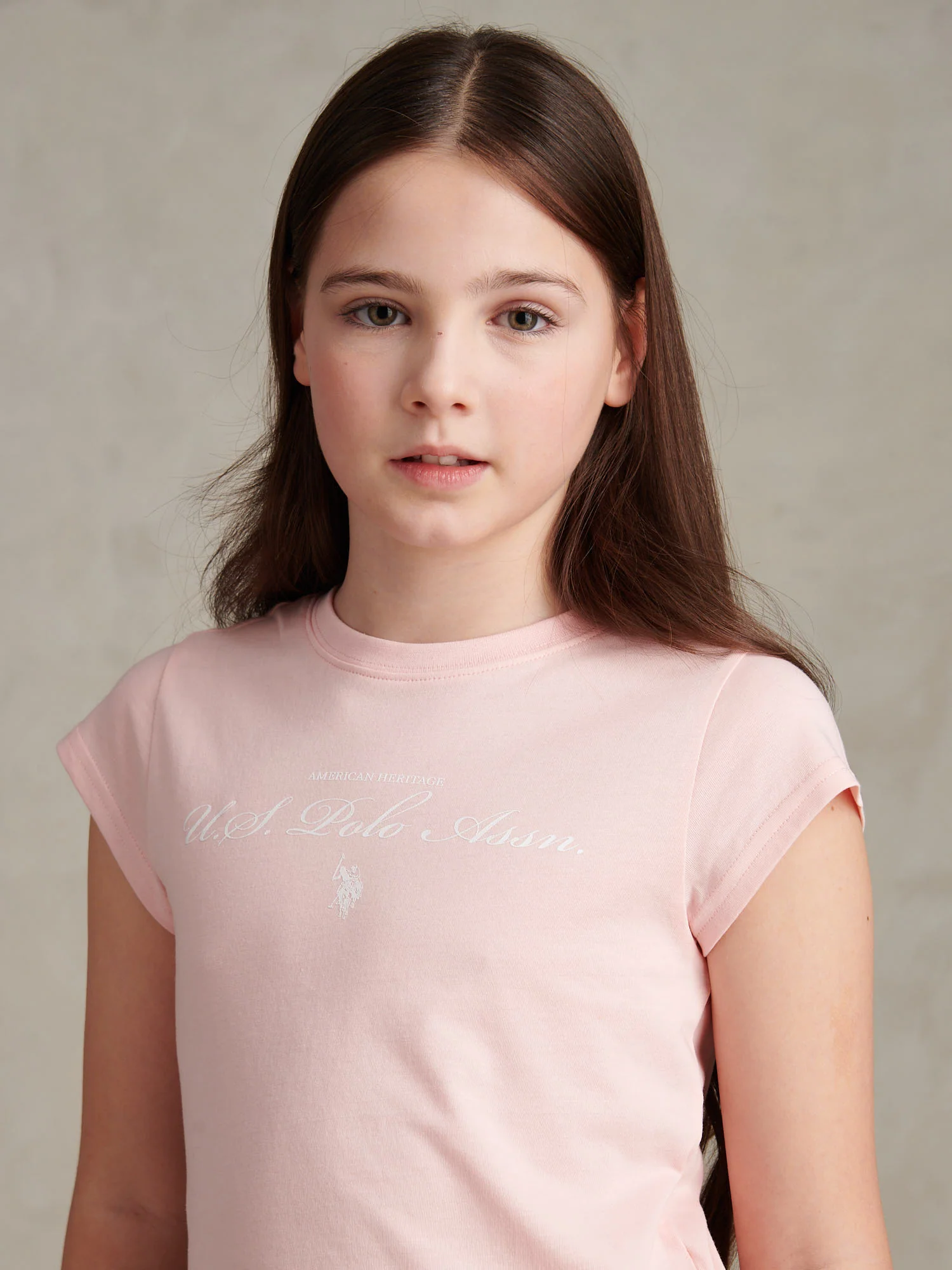 Girls Script Logo Cap Sleeve T-Shirt Crystal Rose - Image 2