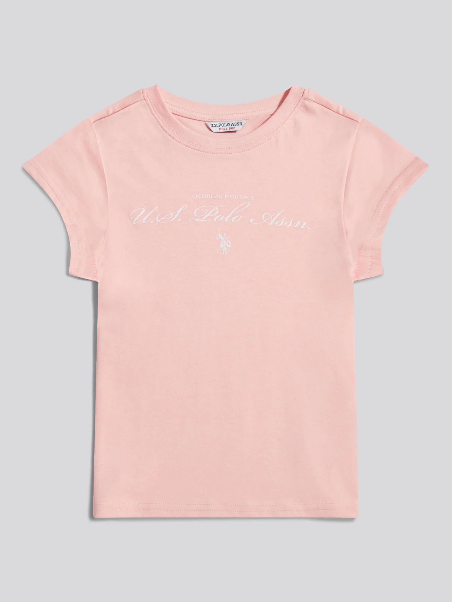 Girls Script Logo Cap Sleeve T-Shirt Crystal Rose - Image 5